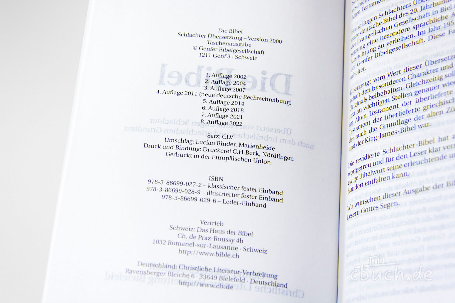 Schlachter 2000 Bibel - klassischer fester Einband Schlachter 2000 Bibel - klassischer fester Einband