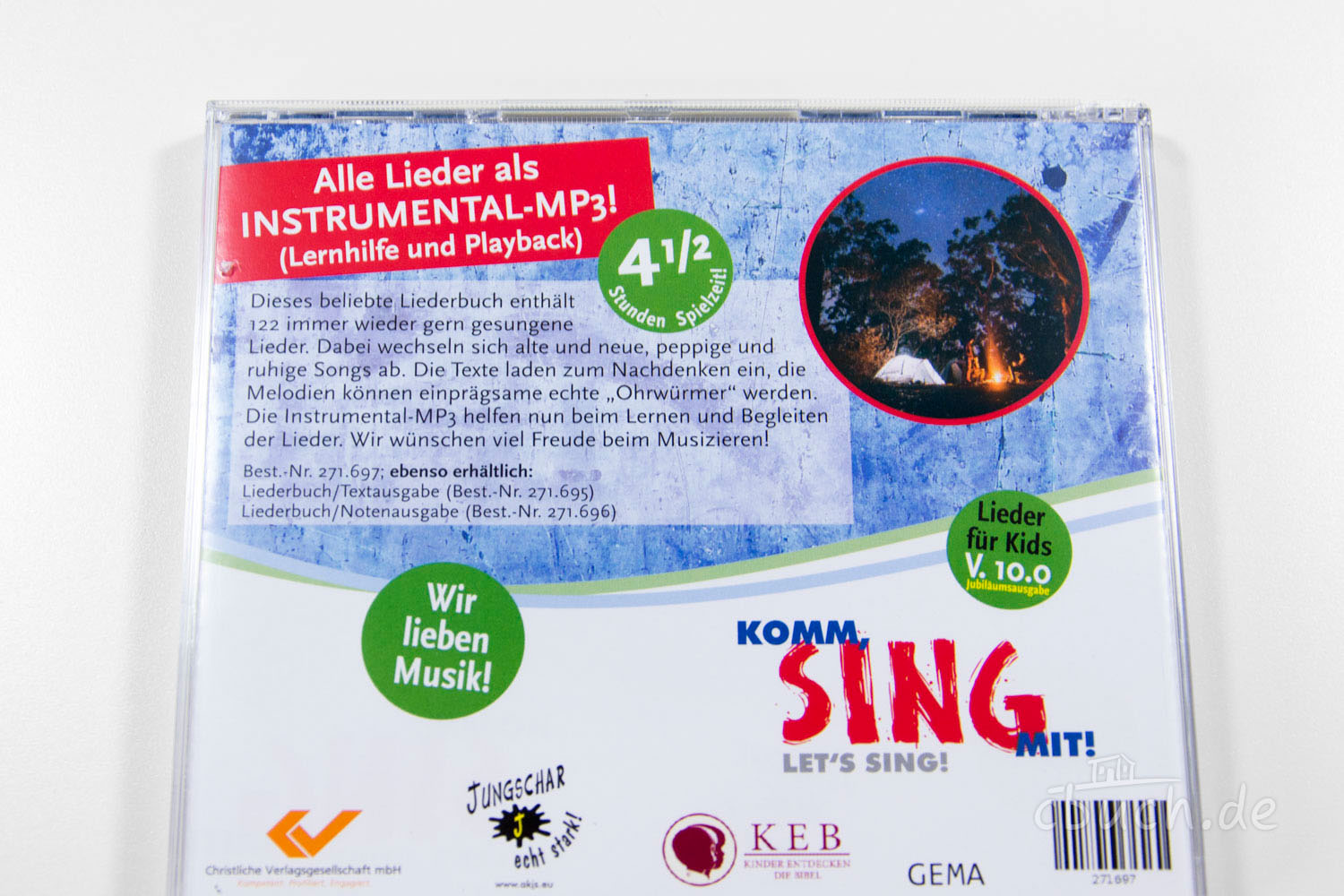 Komm, sing mit! - Instrumental-CD in MP3
