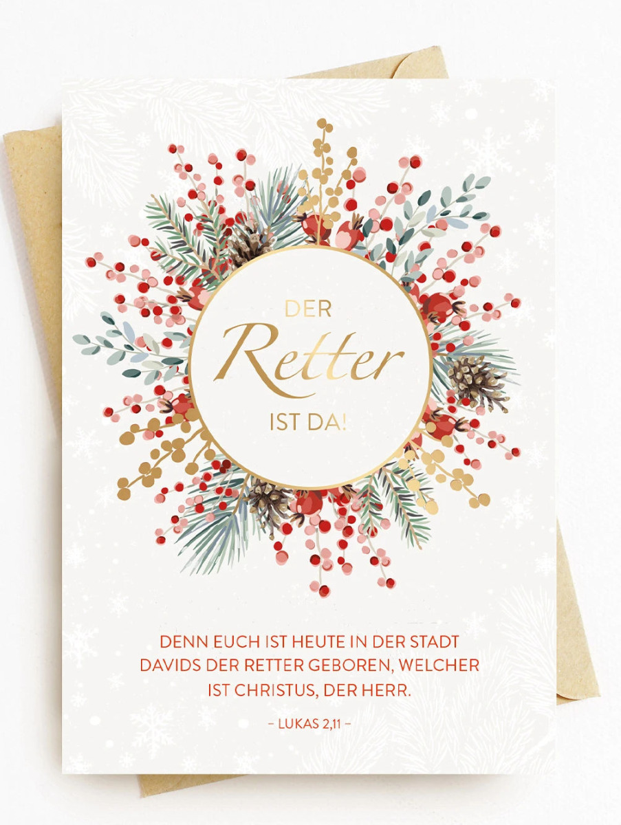 Weihnachtskarte "Der Retter ist da!" Weihnachtskarte "Der Retter ist da!"