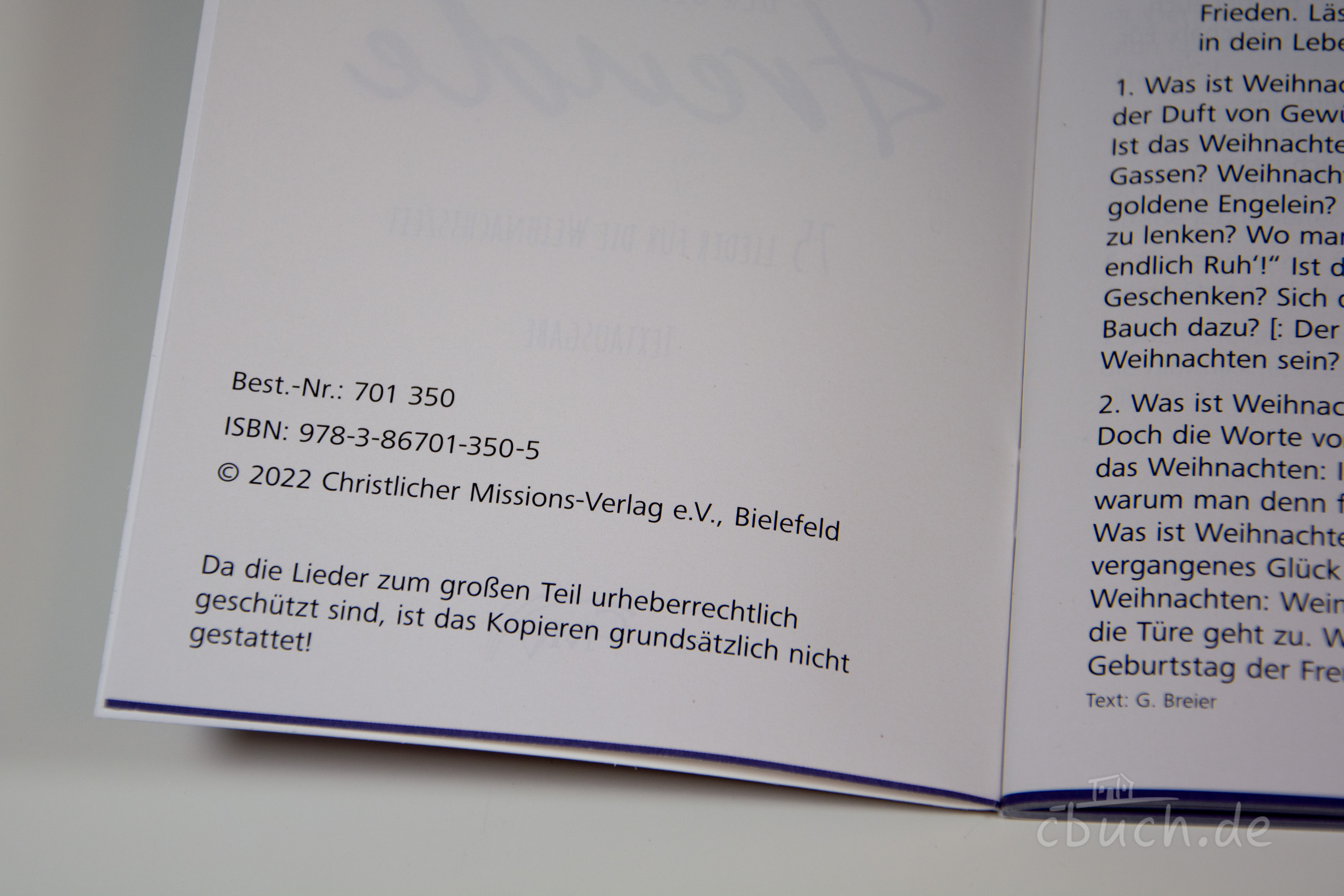 Der Geburtstag der Freude - Textausgabe - Liederbuch zu Weihnachten