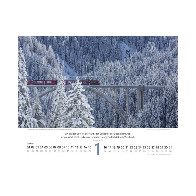 Schweizer Bildkalender 2027 - Wandkalender