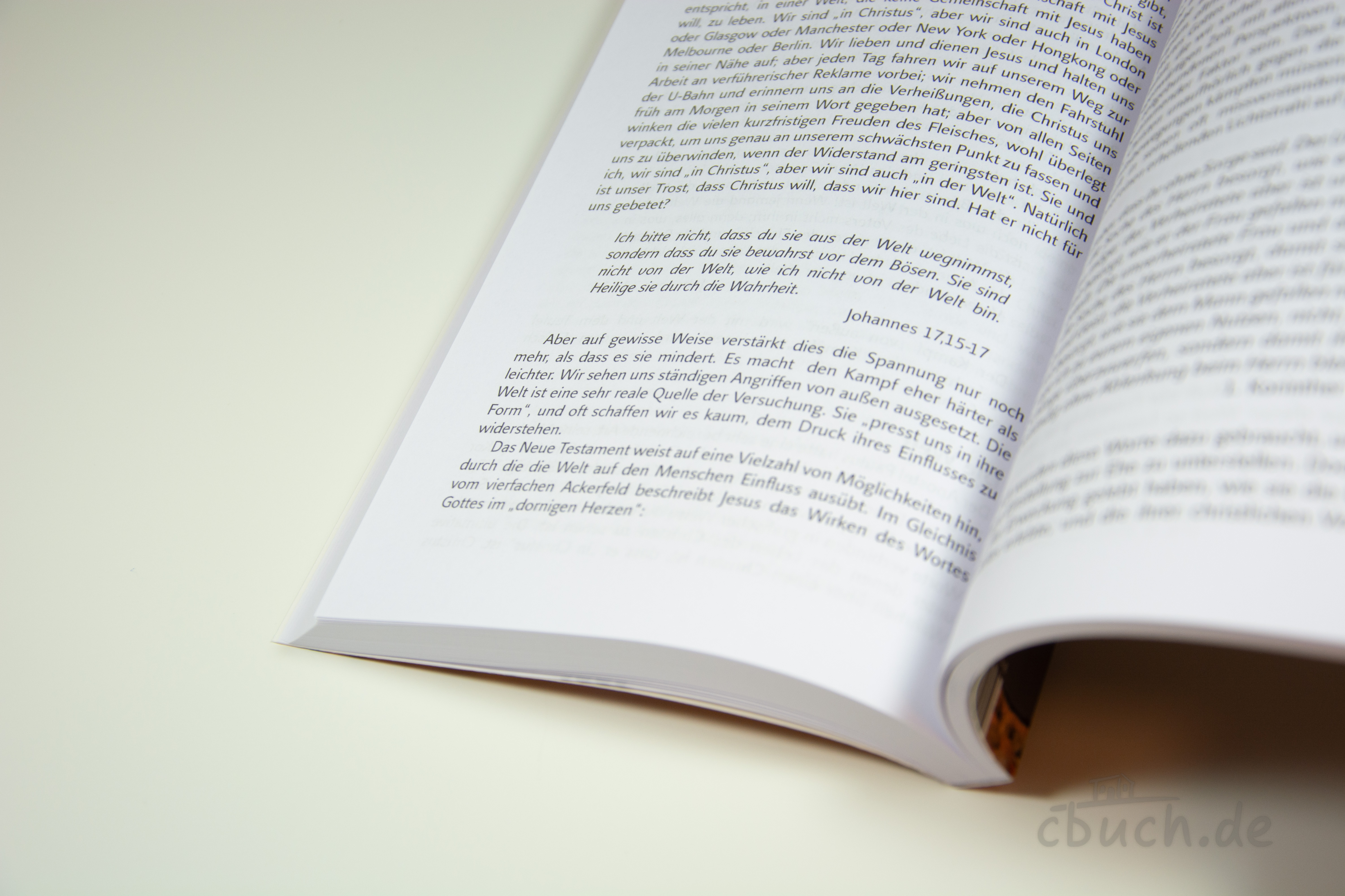Aufgeschlagenes Buch „Fundamente des Glaubens“ von Sinclair B. Ferguson, theologisches Werk über die Grundwahrheiten des christlichen Glaubens, Verlag 3L.