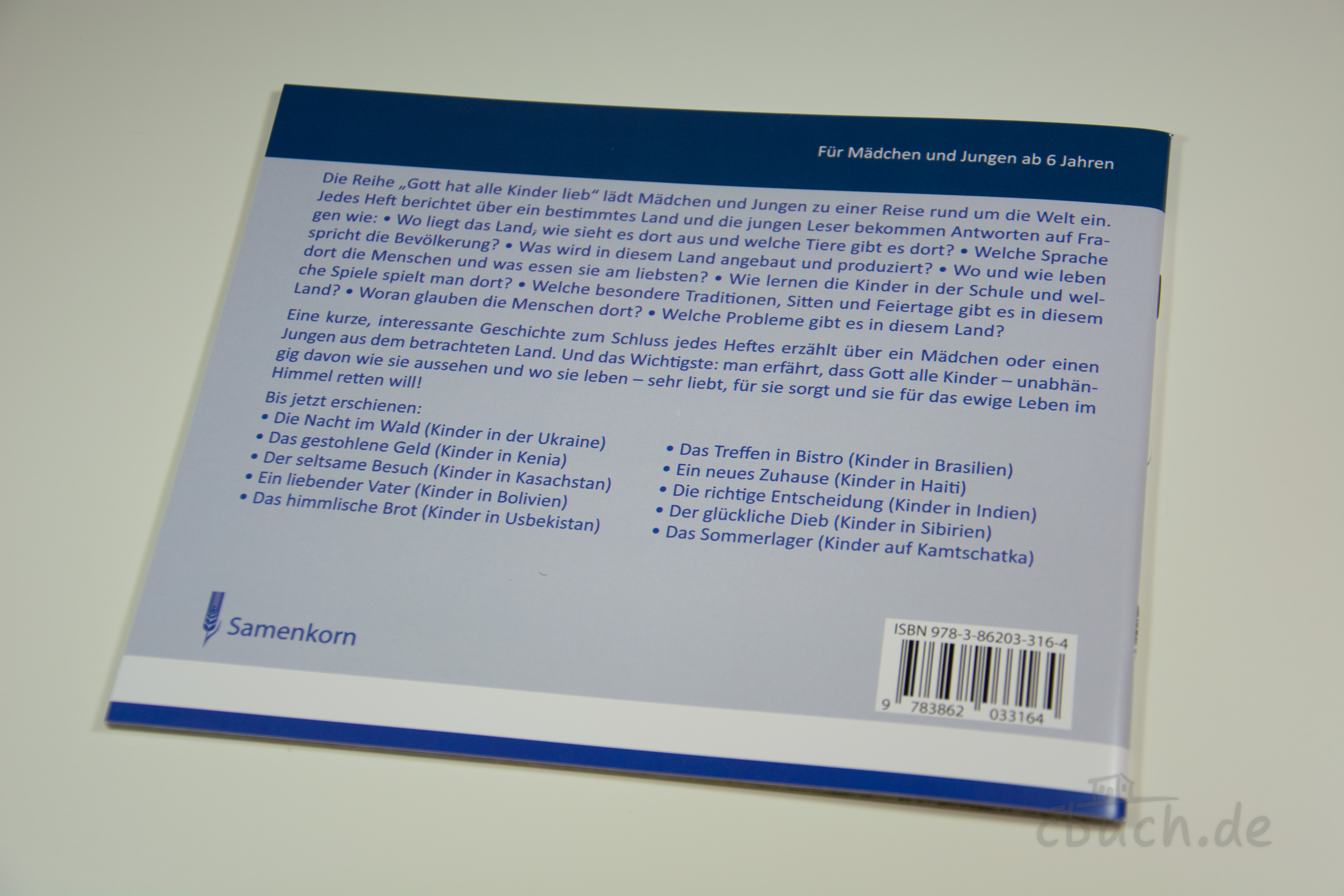 Das Sommerlager - Kinder auf Kamtschatka (Heft 10) | Rückseite Rückseite von Das Sommerlager - Kinder auf Kamtschatka (Heft 10) von Samenkorn, Missionsgeschichte für Kinder über Nastja, Glauben und das Leben auf Kamtschatka.