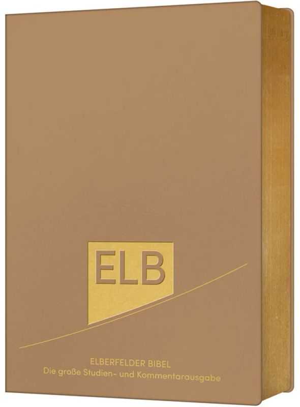 Elberfelder Bibel - Die große Studien- und Kommentarausgabe - Leder Beige mit Goldschnitt
