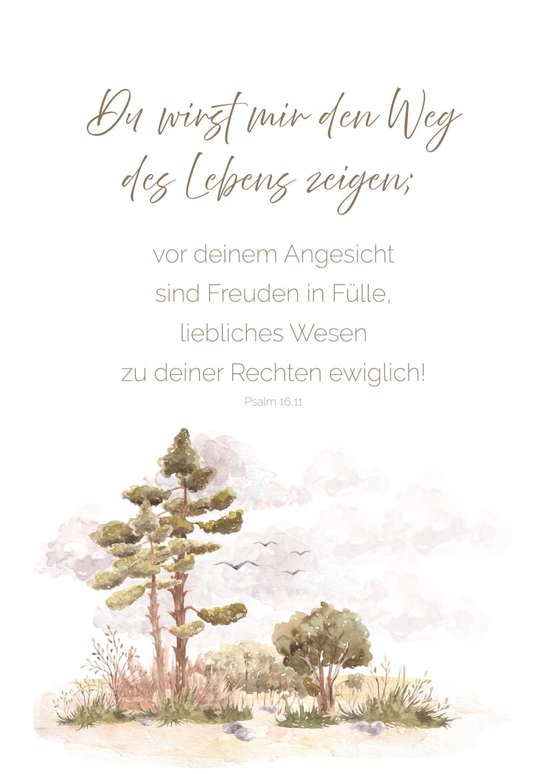 Christliches Poster | Psalm 16,11