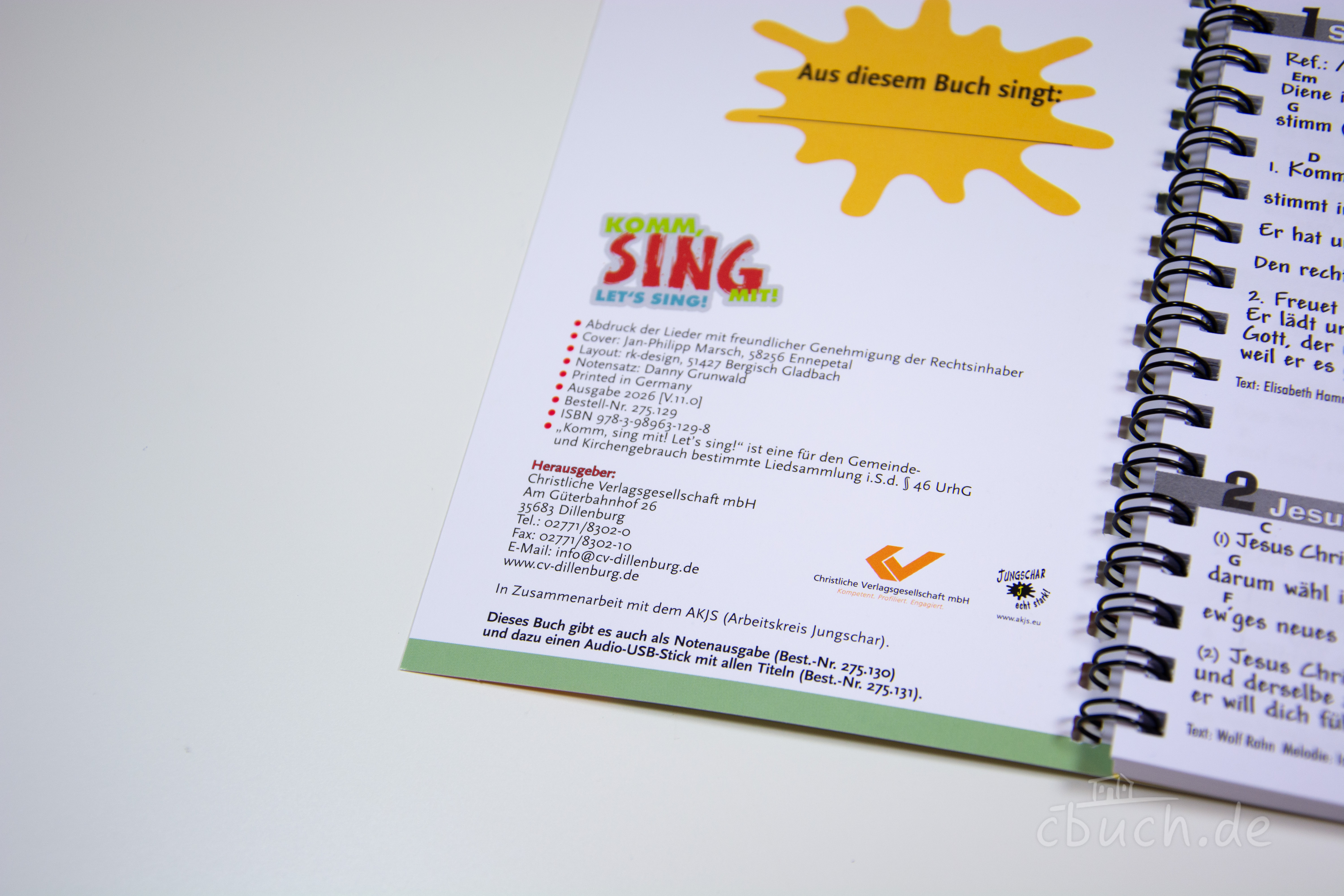 Komm, sing mit! Let´s sing! 2026 - Textausgabe Komm, sing mit! Let´s sing! 2026 - Textausgabe
