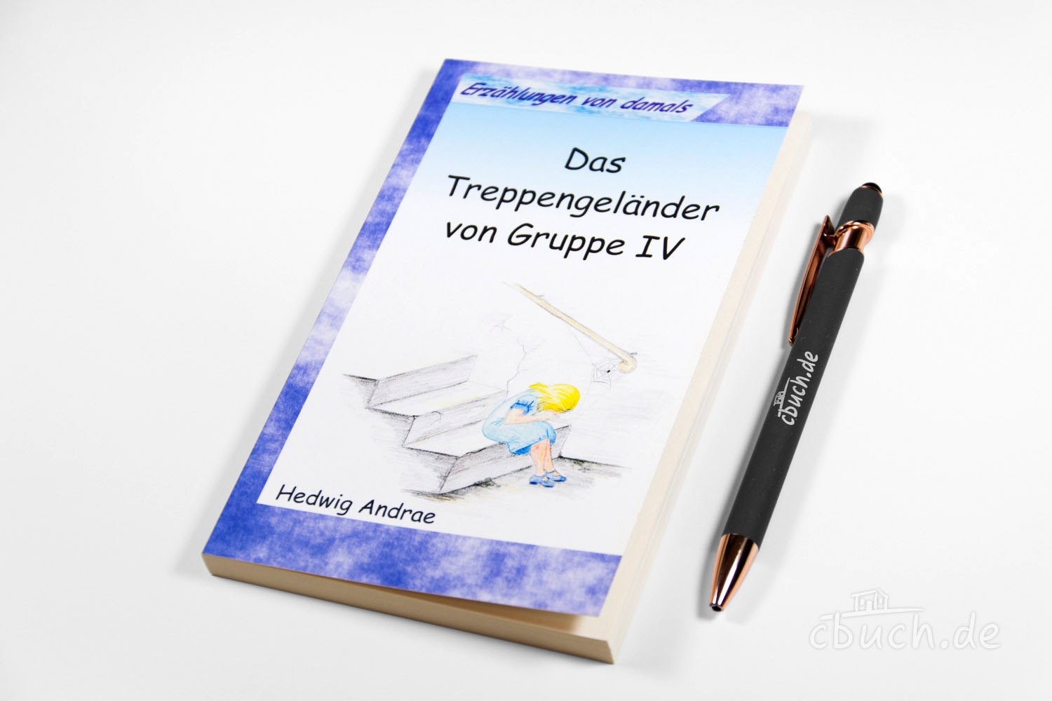 Buch Das Treppengeländer von Gruppe IV mit Stift auf weißem