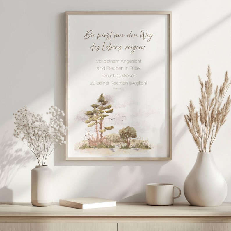 Christliches Poster | Psalm 16,11