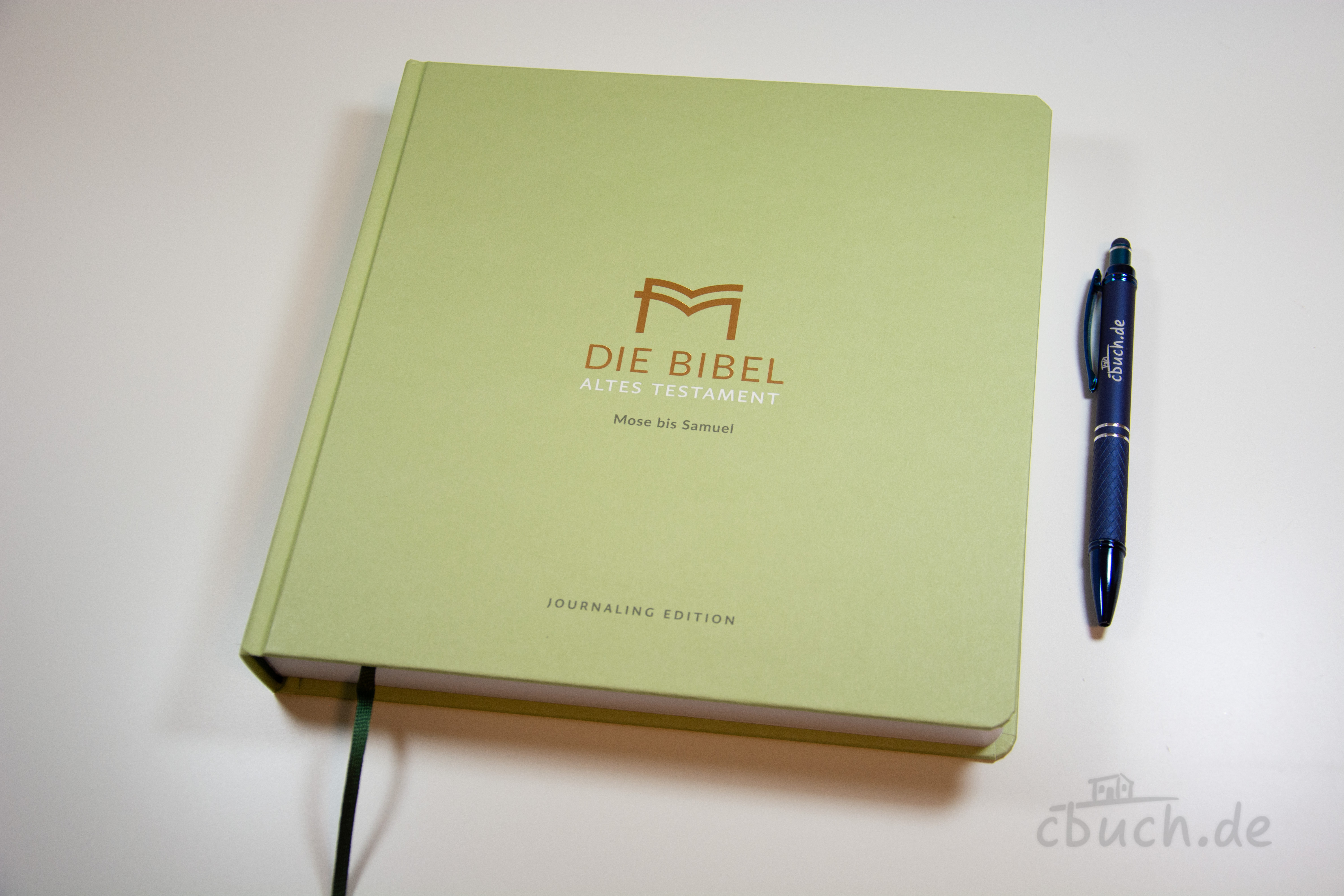 Menge 2020 Bibel AT – Mose bis Samuel, Journaling Edition von CLV, grüne Hardcover-Ausgabe mit extra dickem Papier und breitem Rand für Notizen