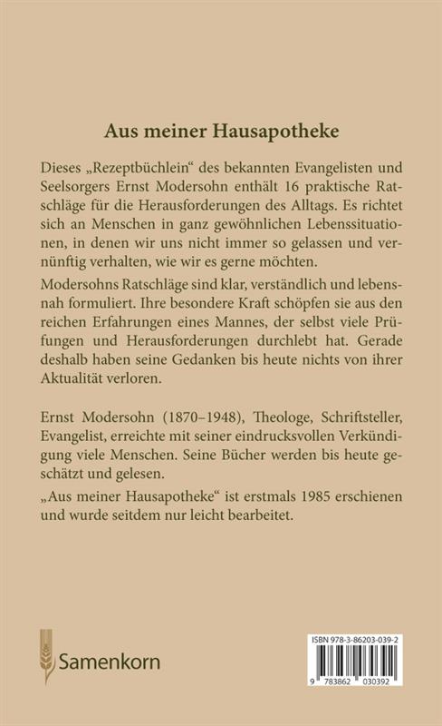 Modersohn: Aus meiner Hausapotheke
