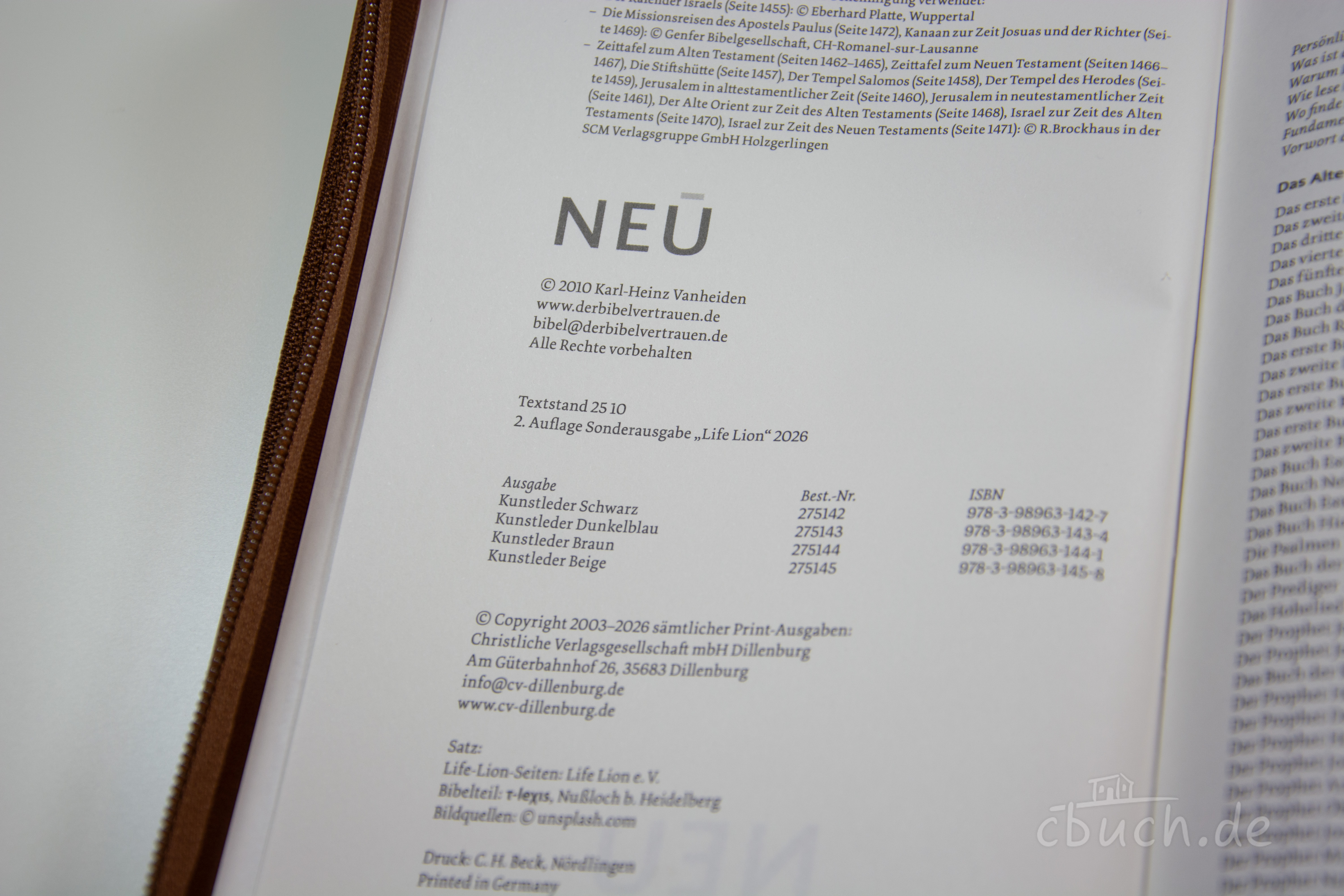 Life Lion Bibel NeÜ bibel.heute - braun Life Lion Bibel NeÜ bibel.heute - braun