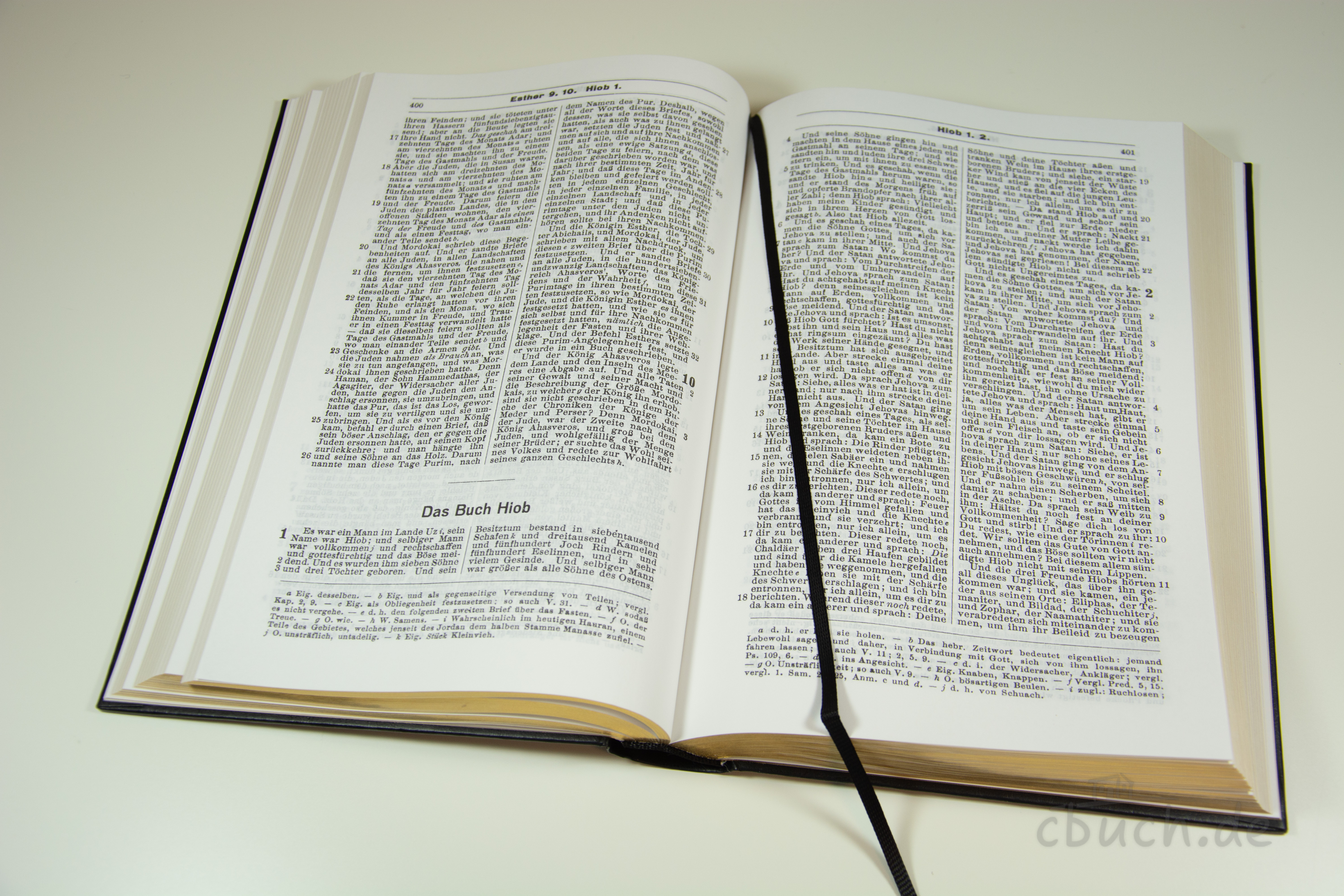Elberfelder Bibel Edition CSV 1927 Hausbibel Goldschnitt offen Offene Elberfelder Bibel Edition CSV als Hausbibel mit Goldschnitt, alte Elberfelder Übersetzung 1927, schwarzer Hardcover-Einband mit Lesebändchen