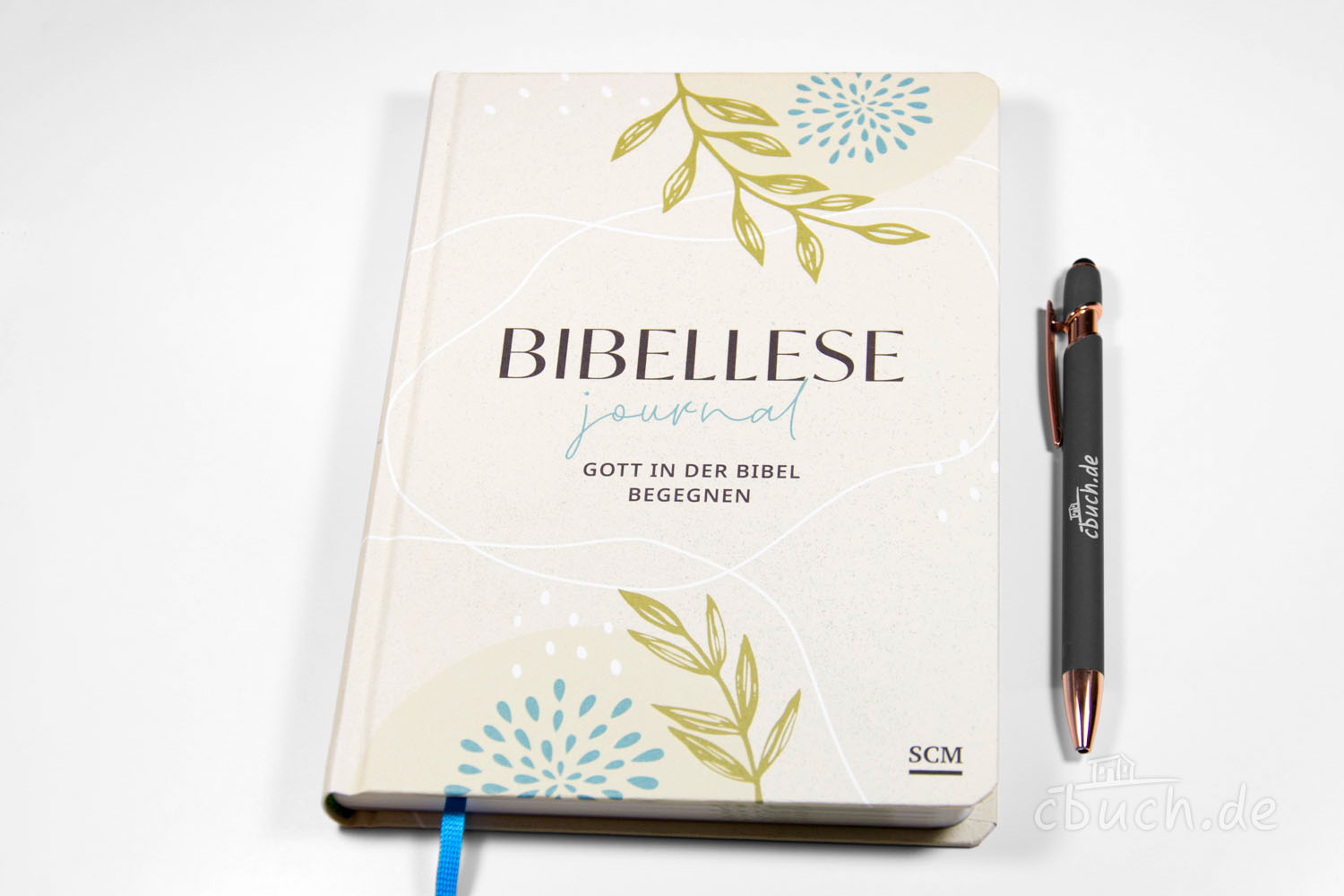 Bibellese Journal Buch mit floralem Design und Stift