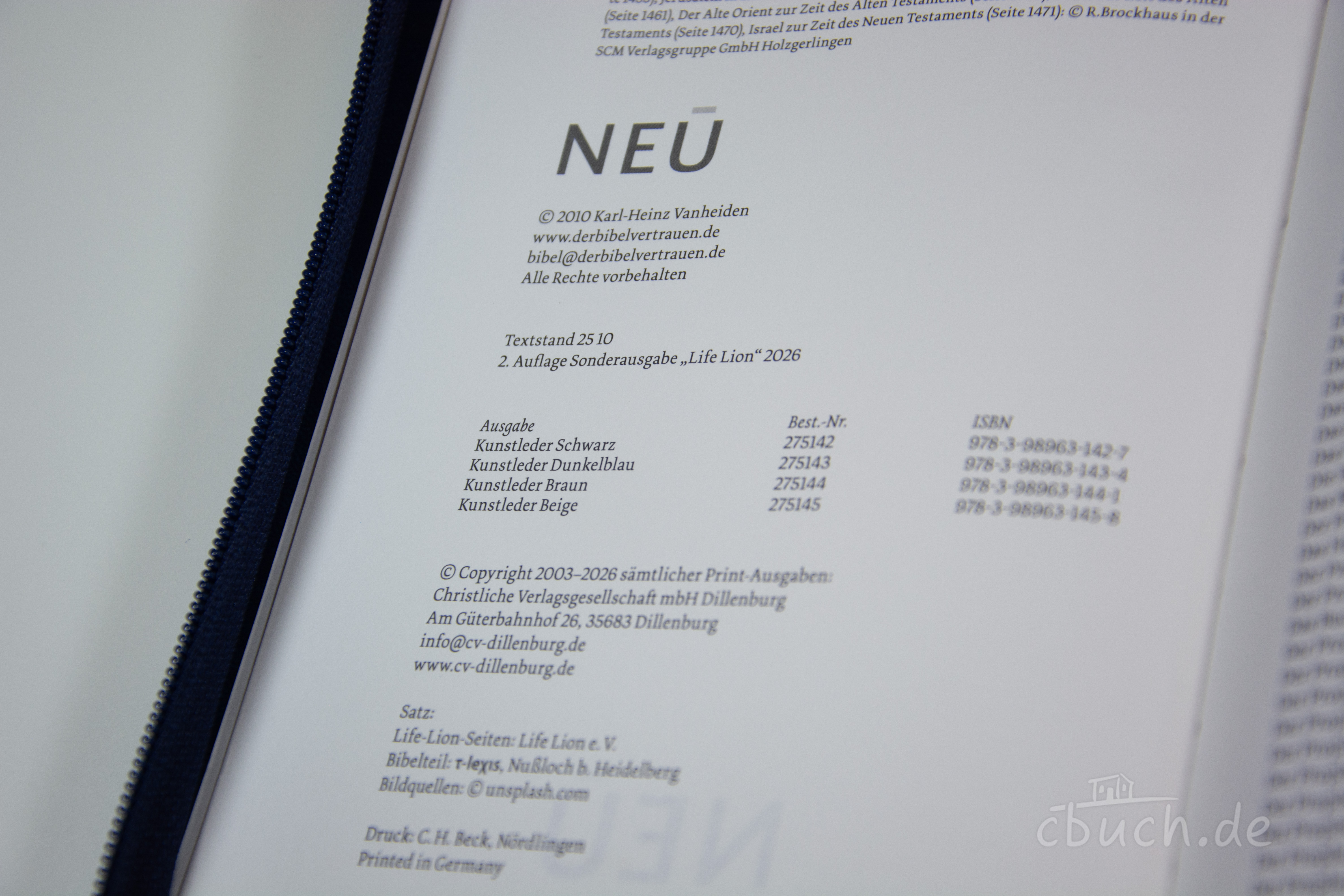 Life Lion Bibel NeÜ bibel.heute - dunkelblau