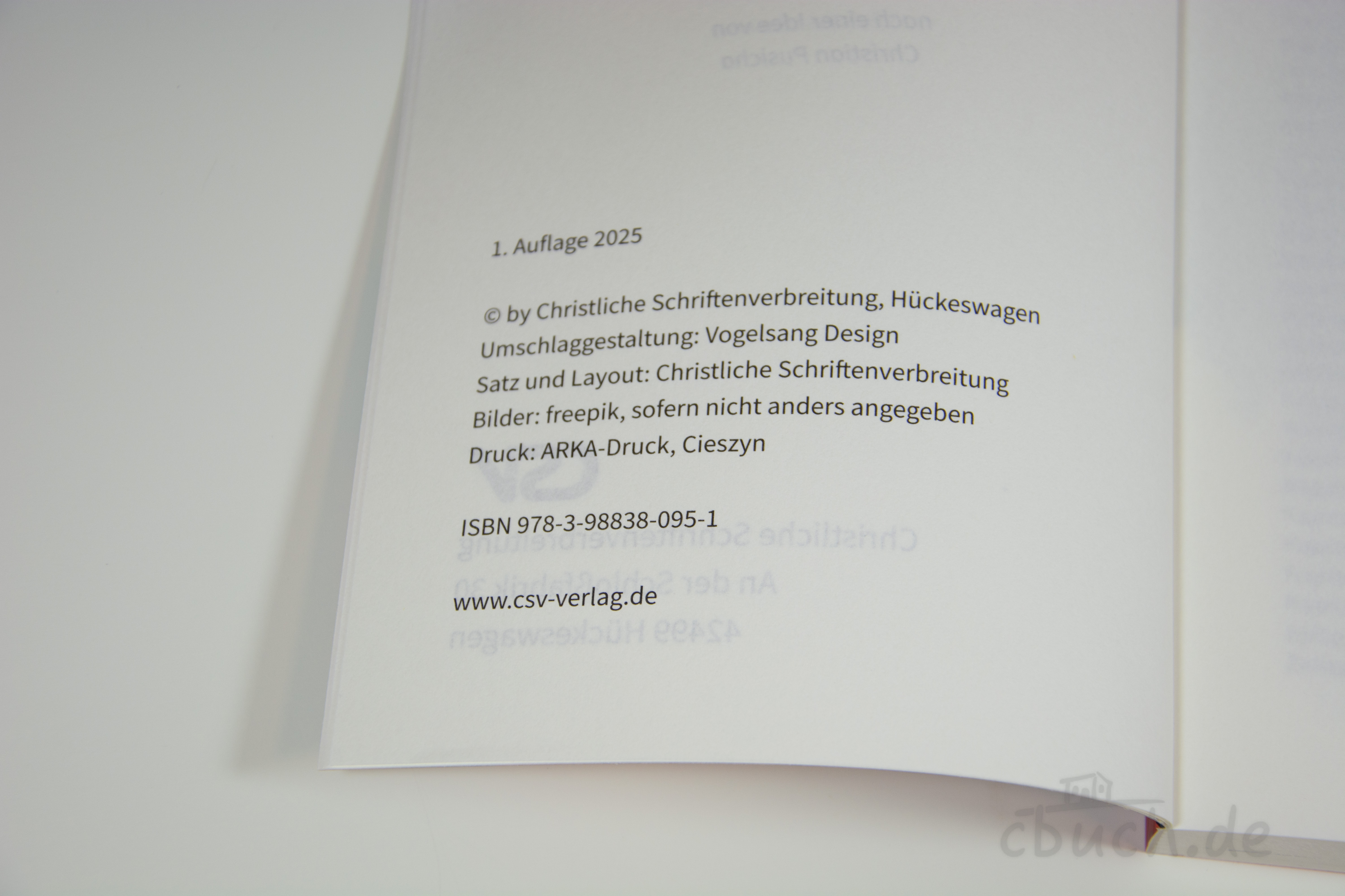 Buchseite mit Copyright, ISBN und Verlagsangaben 2025