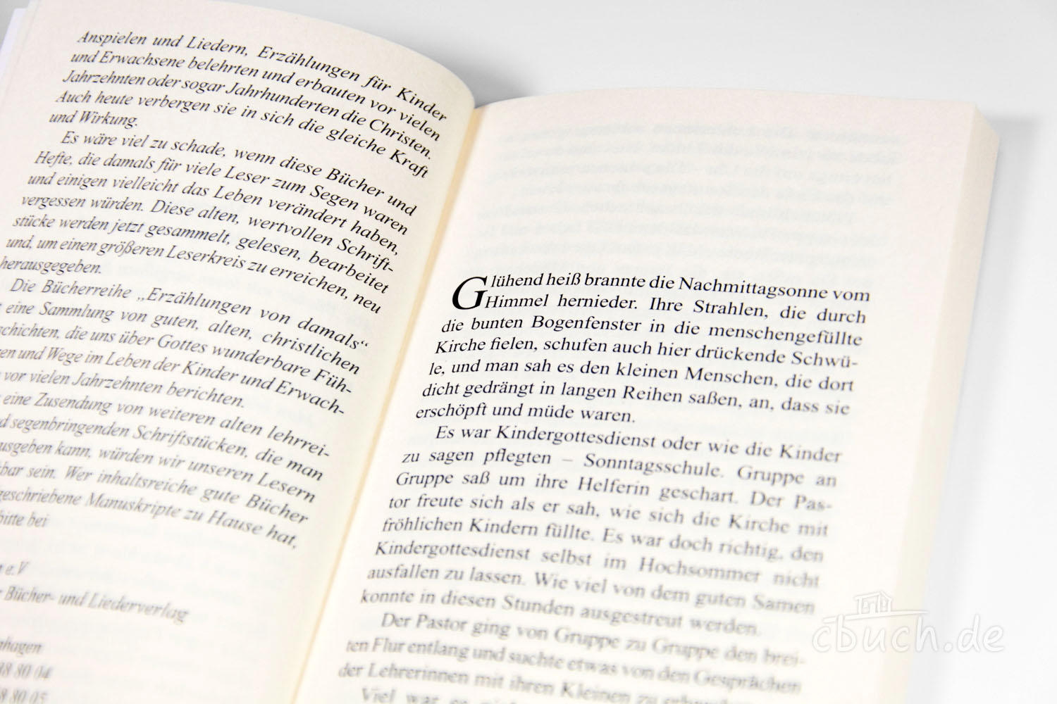 Offenes Buch mit ausführlichem Text in deutscher Sprache Nahaufnahme eines aufgeschlagenen Buchs mit lesbarem Fließte