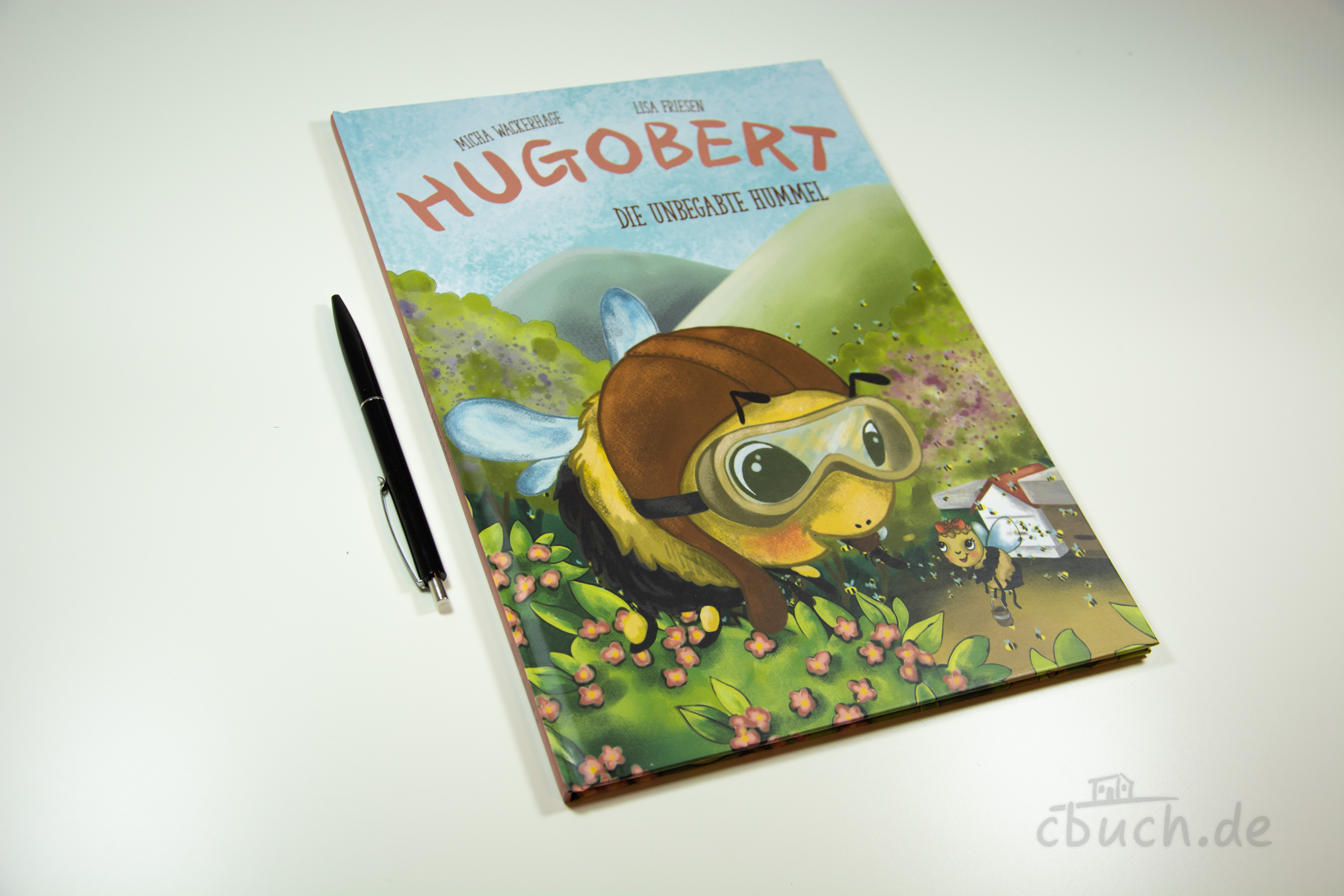 Hugobert - die unbegabte Hummel, mutmachendes Kinderbuch in Reimform von CMV Buchcover von „Hugobert - die unbegabte Hummel“ von CMV, mutmachende Vorlesegeschichte in Reimform für Groß und Klein über eine Hummel auf der Suche nach ihrem Platz in der Welt
