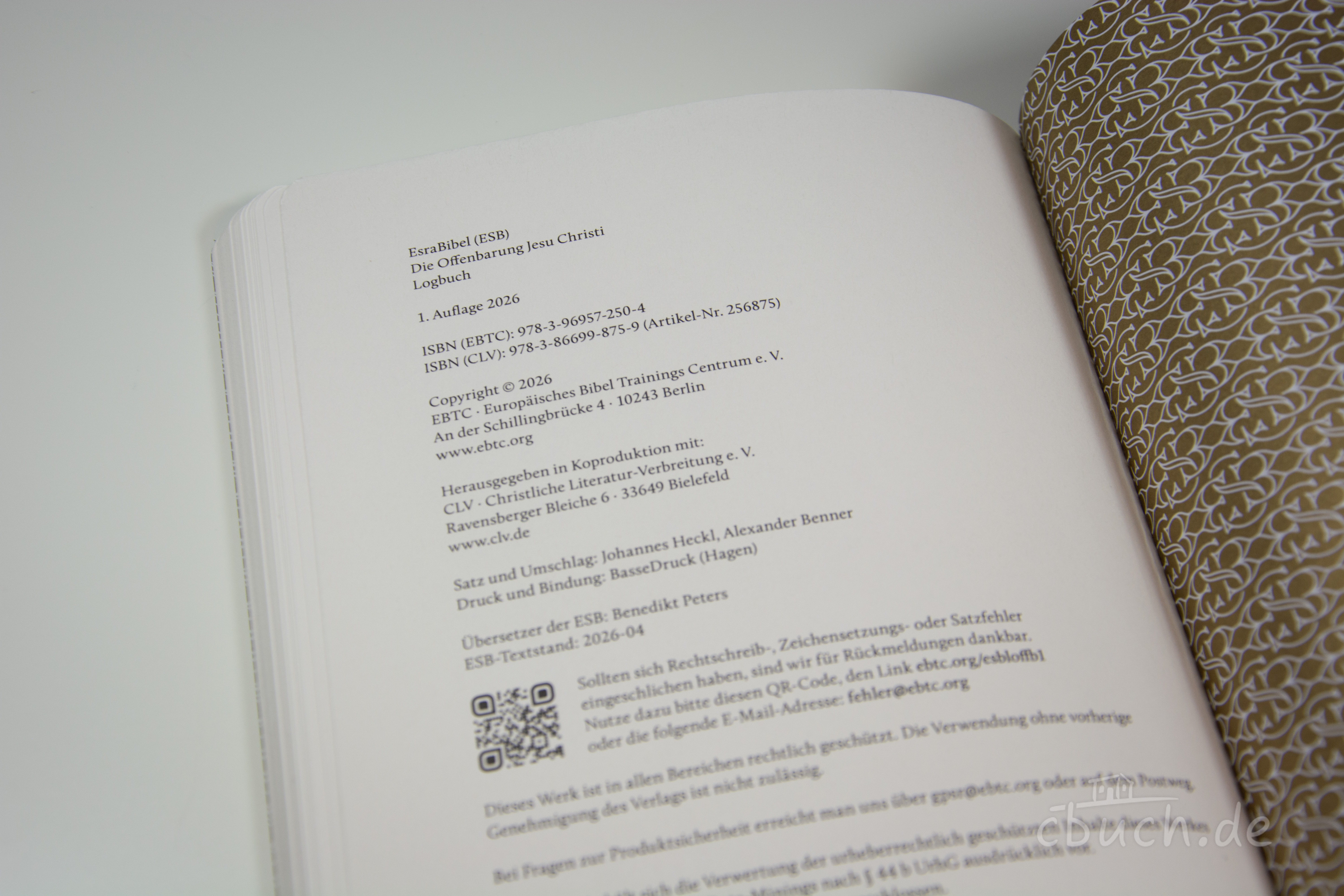 EsraBibel – Logbuch: Die Offenbarung Jesu Christi