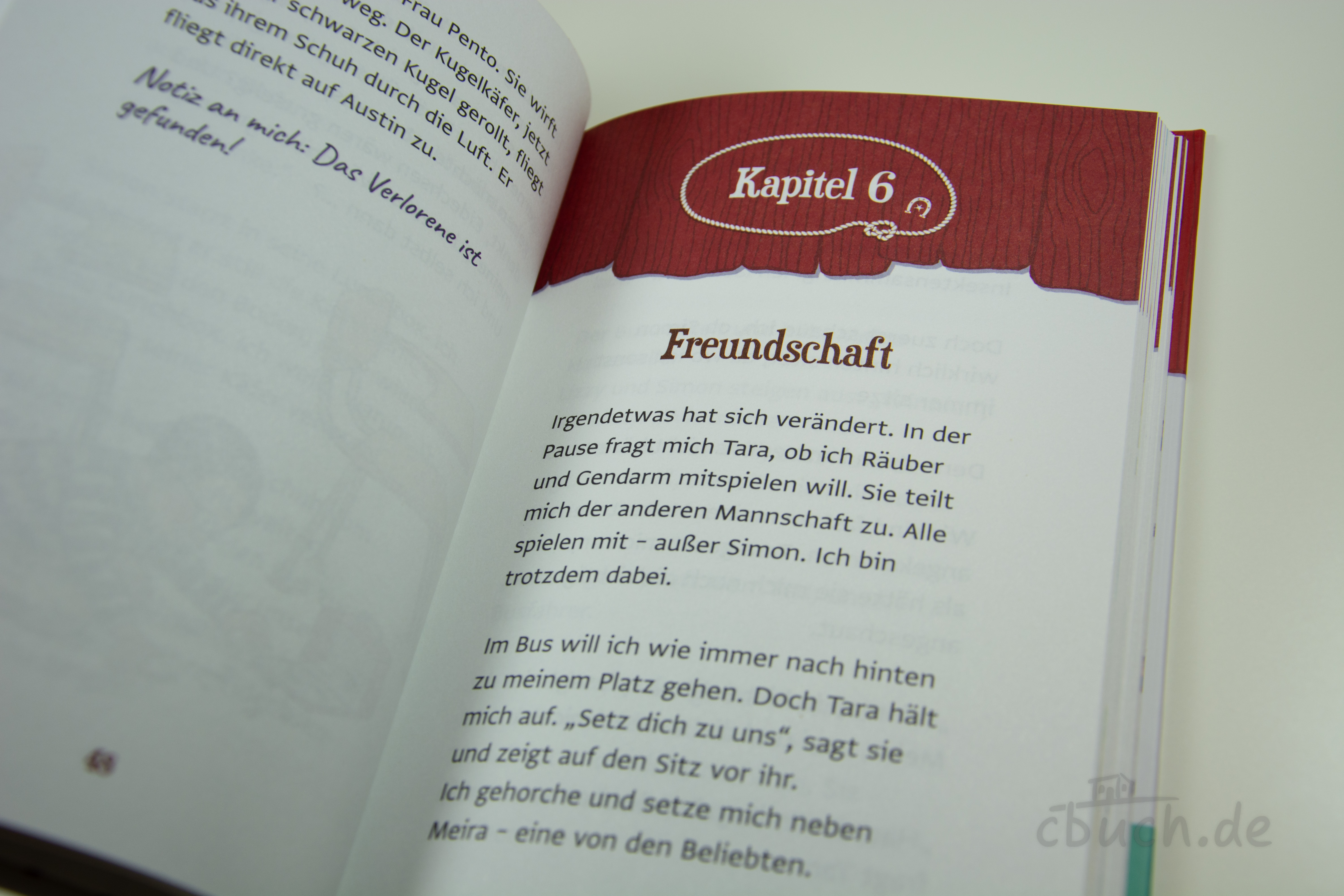 Innenansicht des Erstleser-Buchs "Mackall: Winnie, die kleine Pferdezähmerin (2)" von CLV mit Kapitel 6 "Freundschaft".