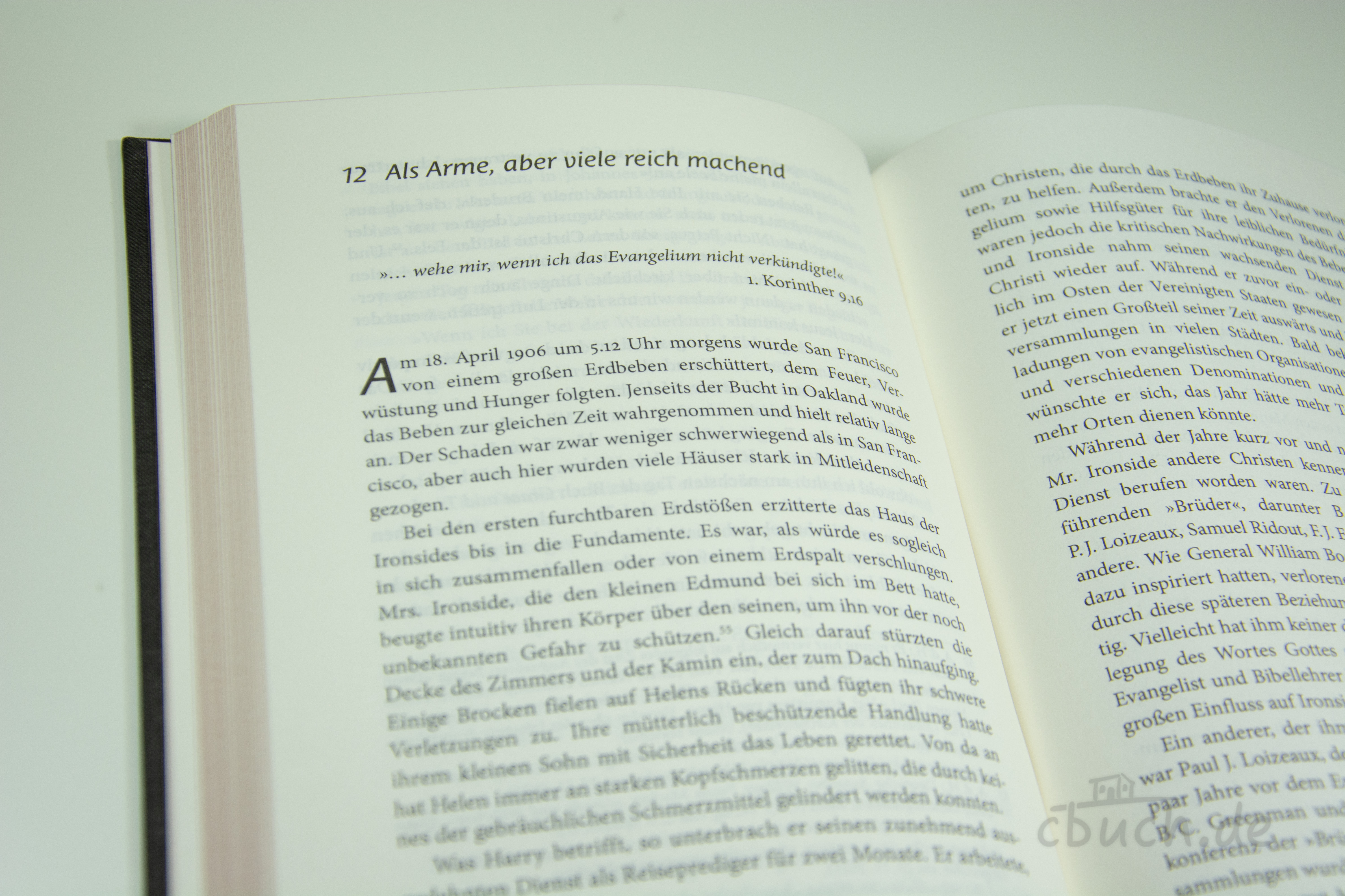 Schuyler-English: Henry A. Ironside – aufgeschlagenes Buch Aufgeschlagenes Buch „Schuyler-English: Henry A. Ironside“ von CLV, Biografie über den Straßenevangelisten und Bibellehrer Henry A. Ironside.