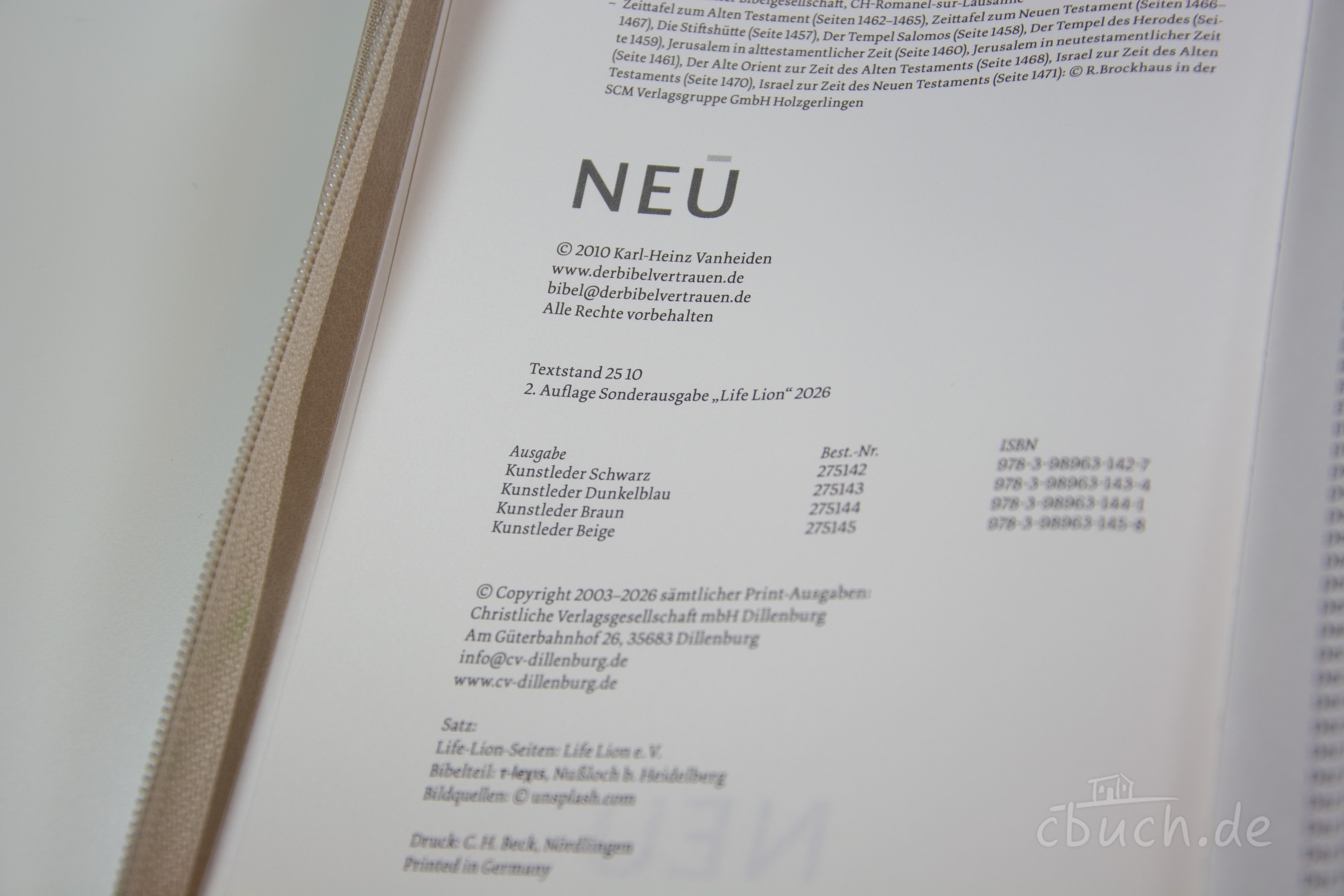 Life Lion Bibel NeÜ bibel.heute - beige Life Lion Bibel NeÜ bibel.heute - beige