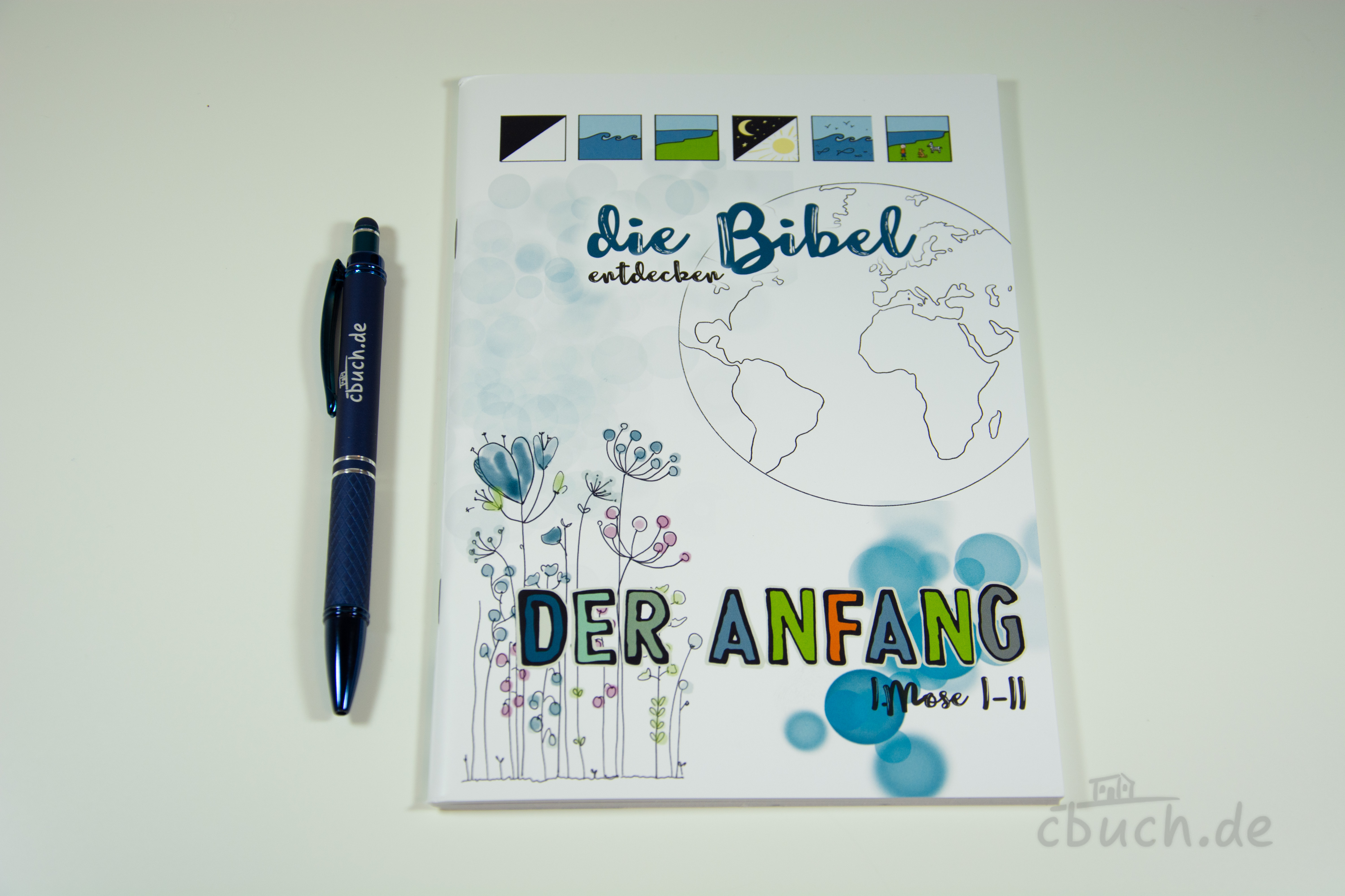 Arbeitsheft „Die Bibel entdecken - Der Anfang“ von Daniel-Verlag, Bibelheft zu 1. Mose 1-11 mit Rätseln und Aufgaben für Kinder von 10 bis 15 Jahren, ideal für die Familien-Bibellese.