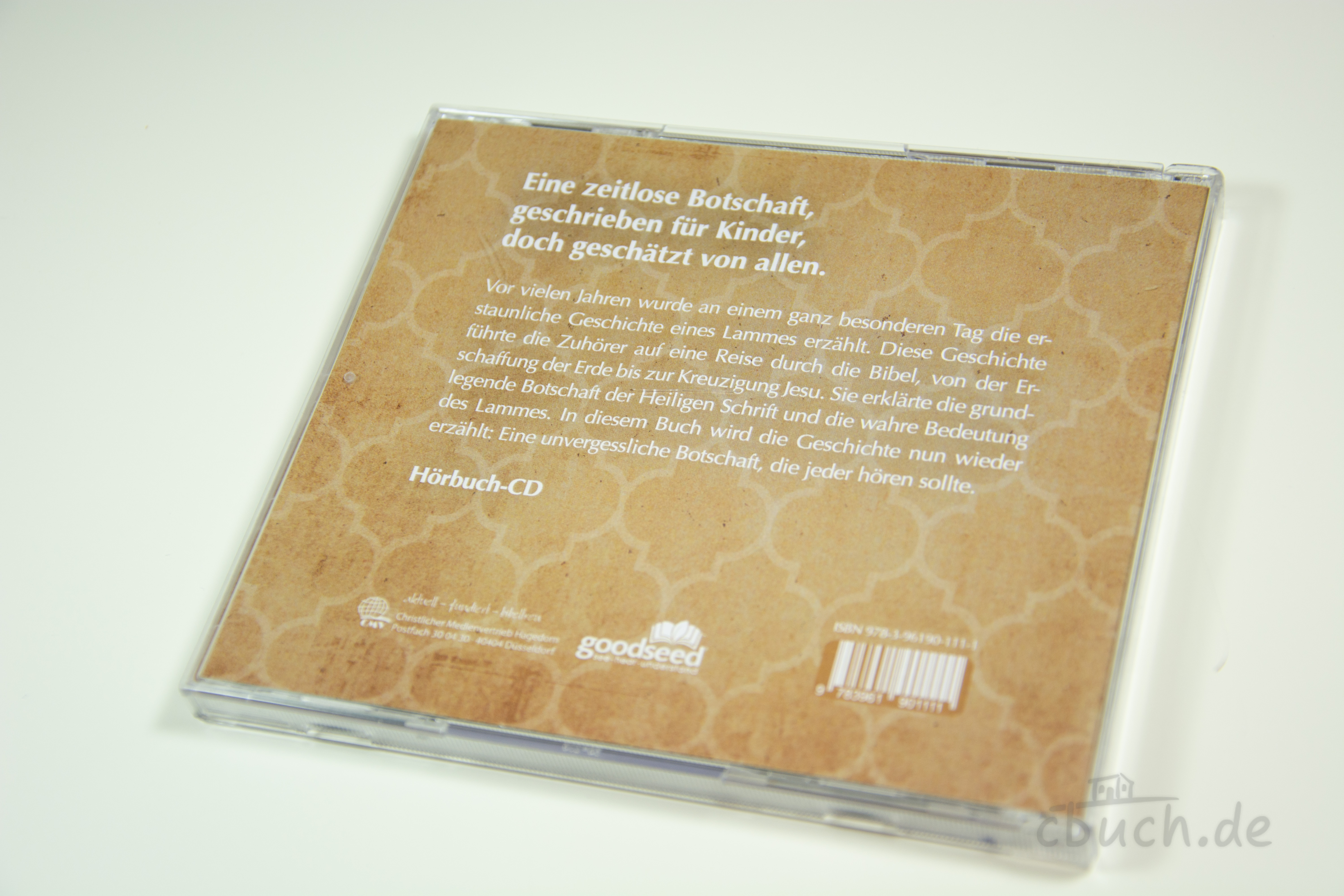 Cross: Das Lamm (Audio-Hörspiel) Hörbuch-CD von CMVH Rückseite der Hörbuch-CD Cross: Das Lamm von CMVH, christliches Audio-Hörspiel für Kinder ab 5 Jahren über Gottes Heilsgeschichte von der Schöpfung bis Jesus Christus.