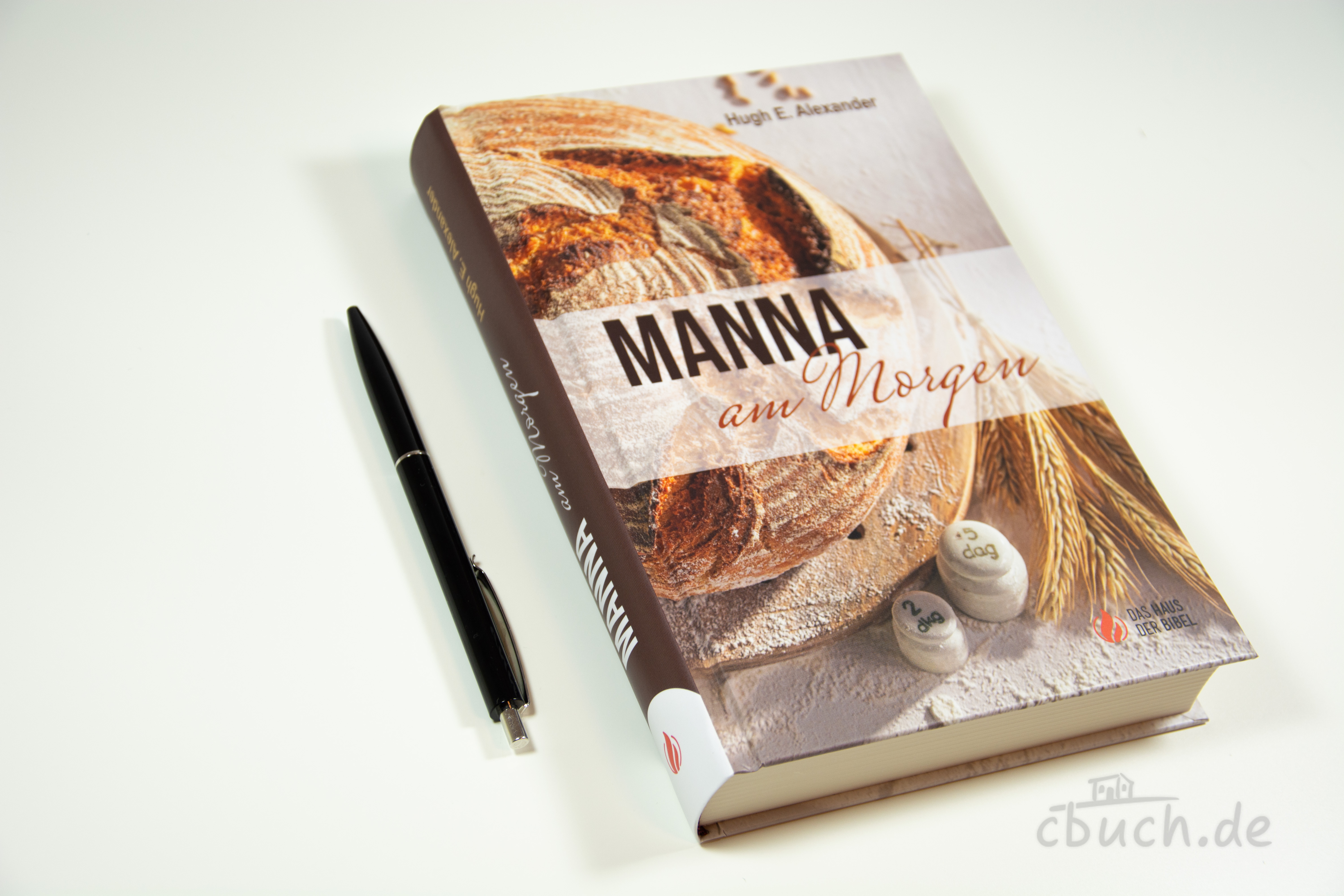 Hugh E. Alexander: Manna am Morgen – Andachtsbuch von Haus der Bibel Buchcover von "Manna am Morgen" von Hugh E. Alexander, tägliches christliches Andachtsbuch zur Stärkung des Glaubens, erschienen bei Haus der Bibel.