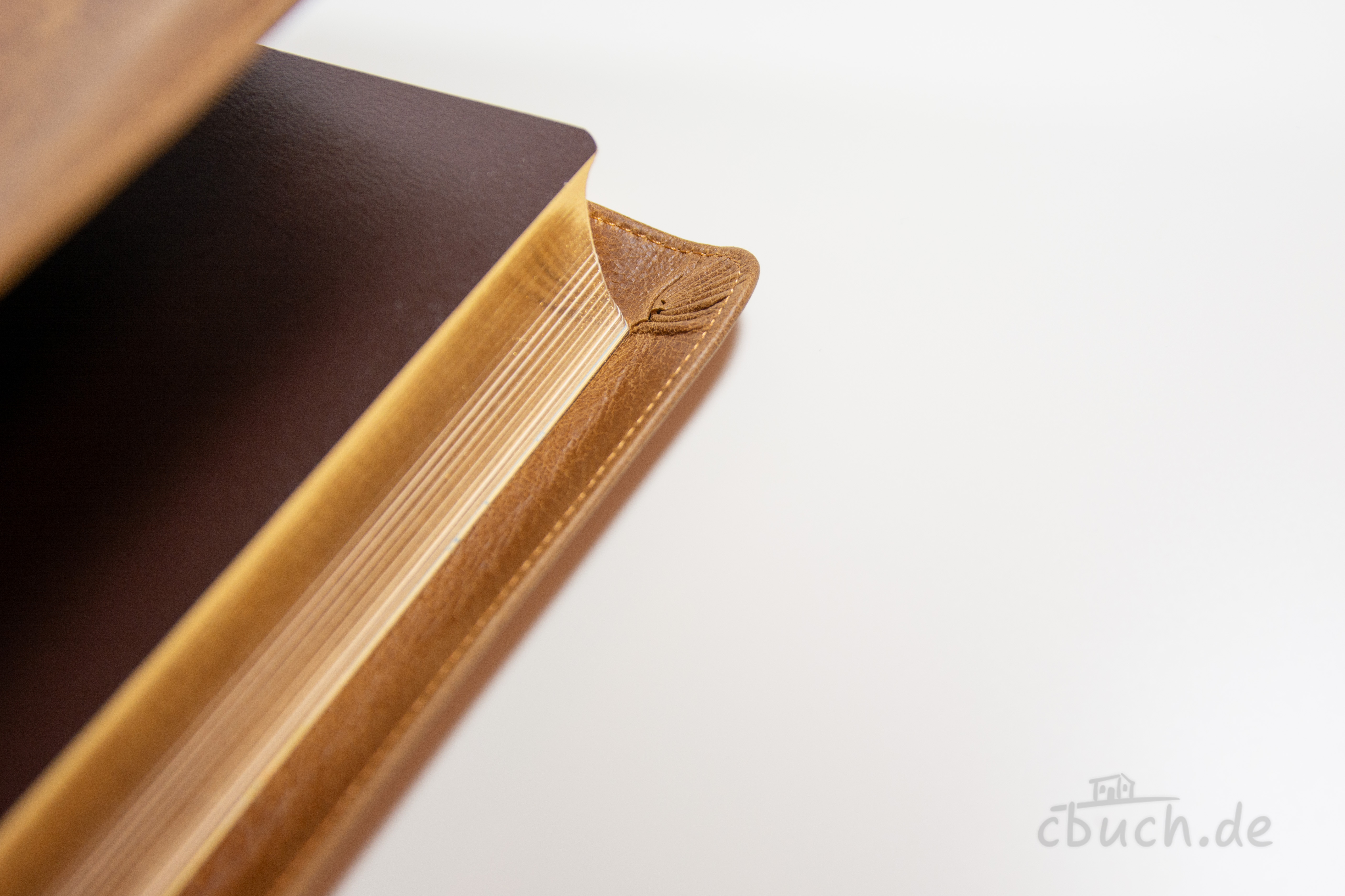 Elberfelder Bibel Edition CSV - Schreibrandbibel, kleinere Ausgabe, Leder, Toffee, Goldschnitt