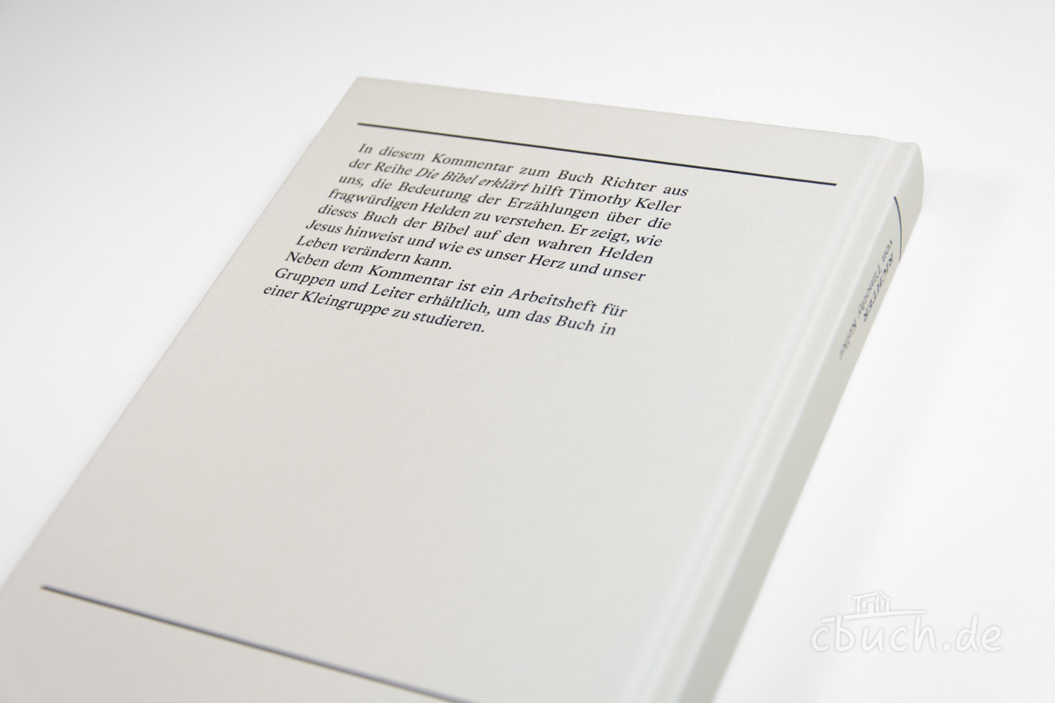 Rückseite vom Kommentar zum Buch Richter mit Beschreibung vo