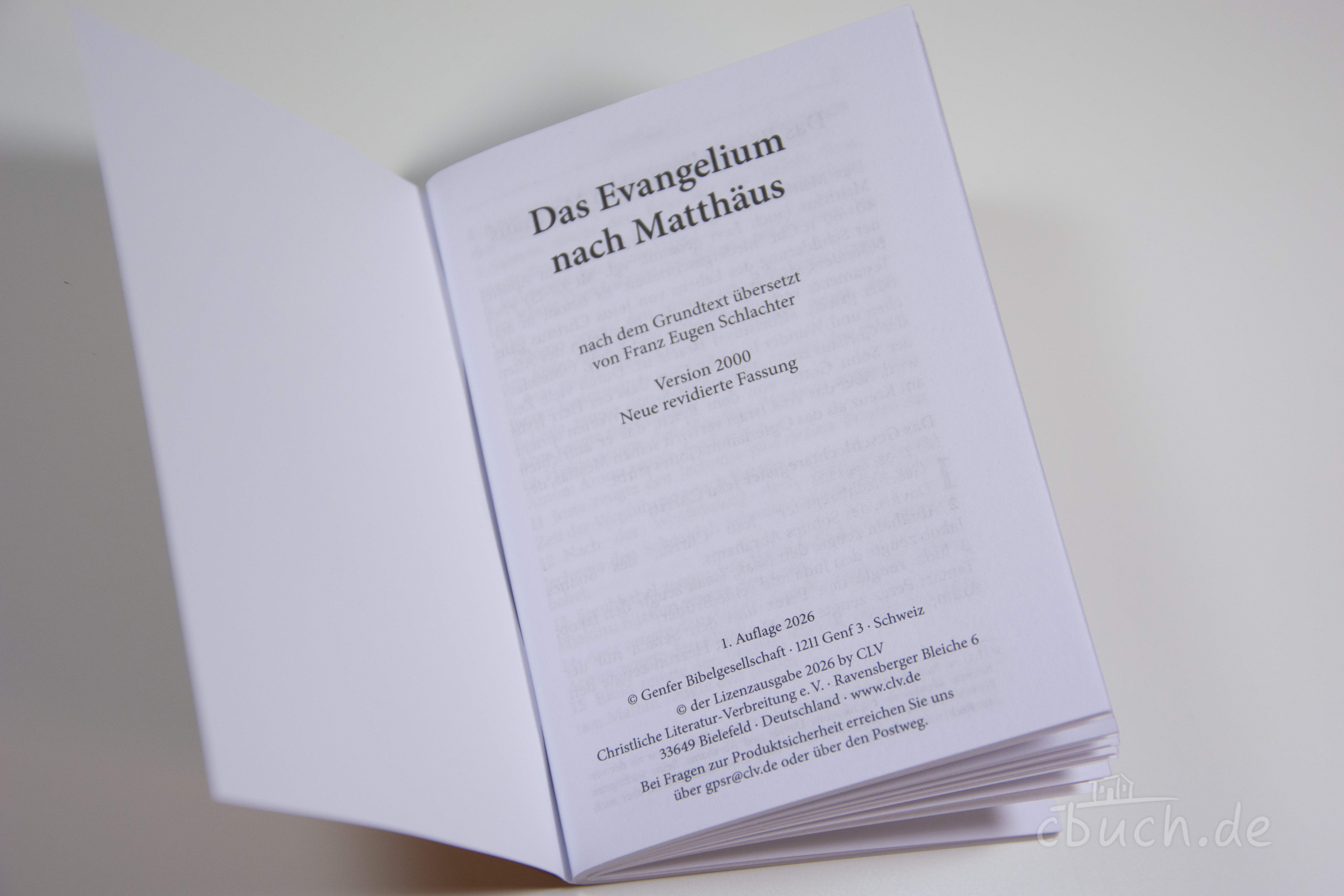 Schlachter 2000 – Matthäus-Evangelium