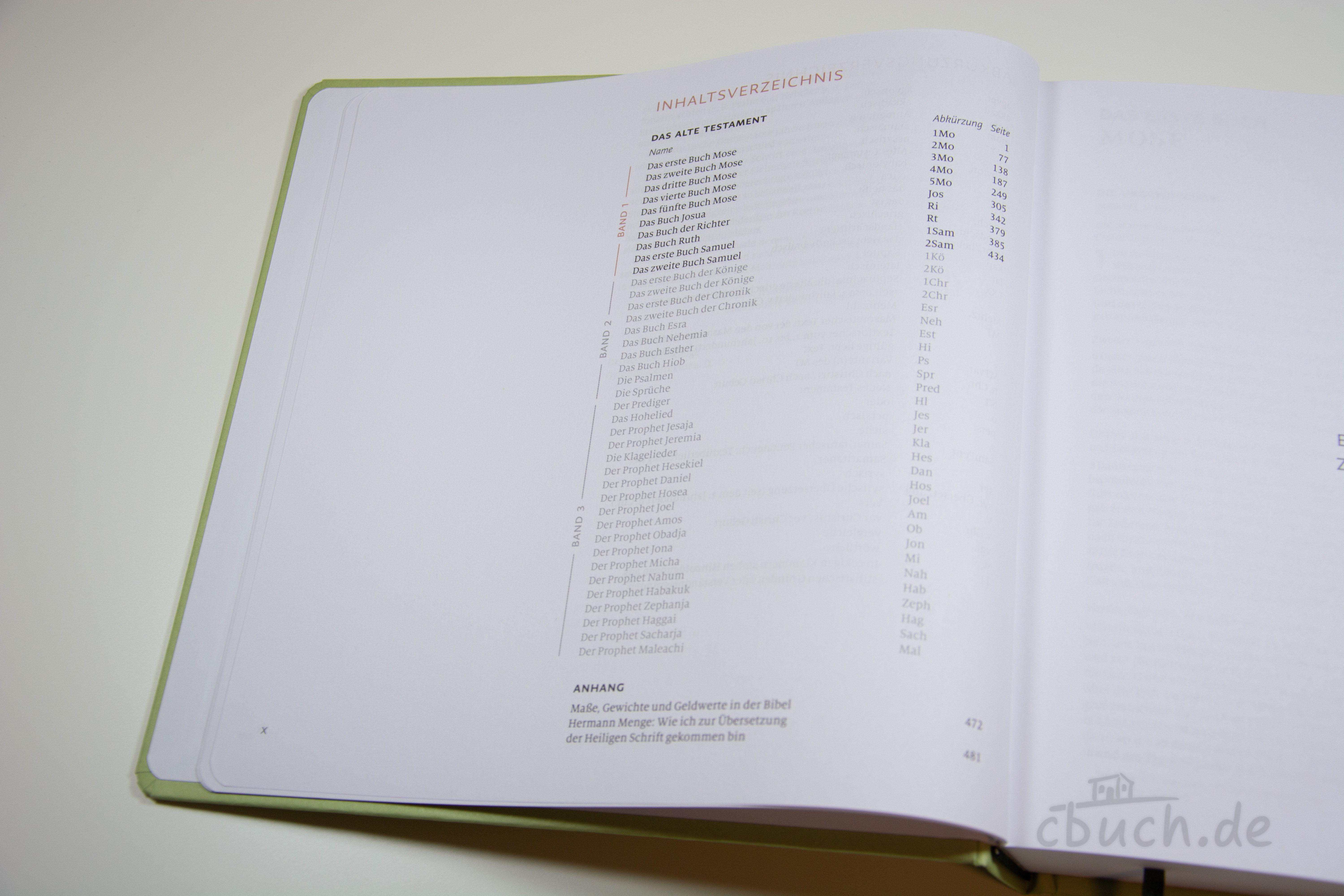 Geöffnete Menge 2020 Bibel AT – Mose bis Samuel – Journaling Edition von CLV mit Inhaltsverzeichnis, extra dickem Papier und breitem Rand für Notizen