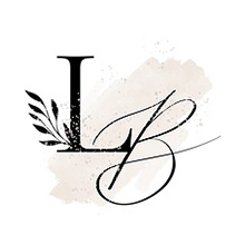 Stilisiertes LB Logo mit botanischem Design
