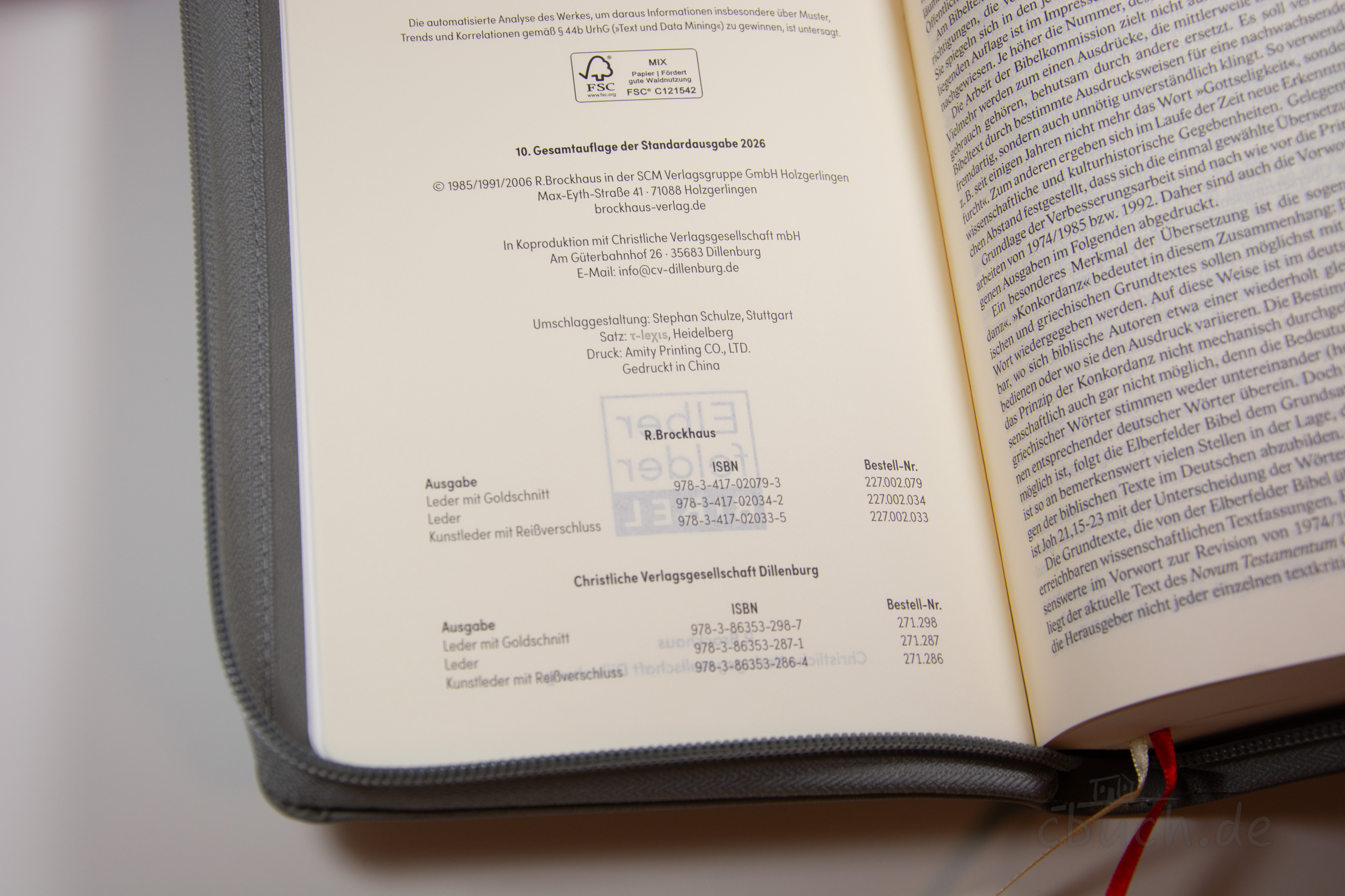Revidierte Elberfelder Bibel - Standardausgabe, Kunstleder mit Reißverschluss
