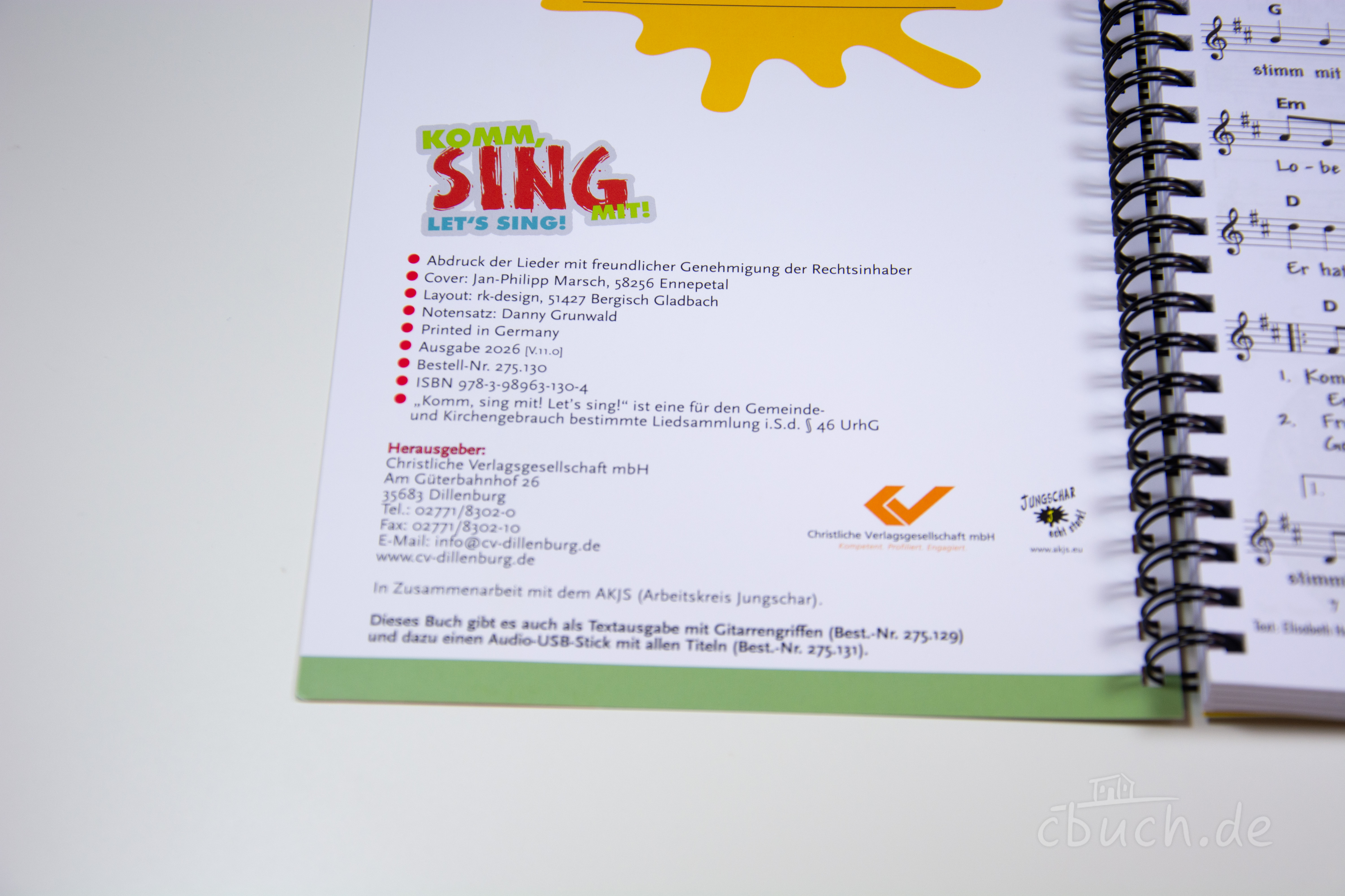 Komm, sing mit! Let´s sing! 2026 - Notenausgabe Komm, sing mit! Let´s sing! 2026 - Notenausgabe