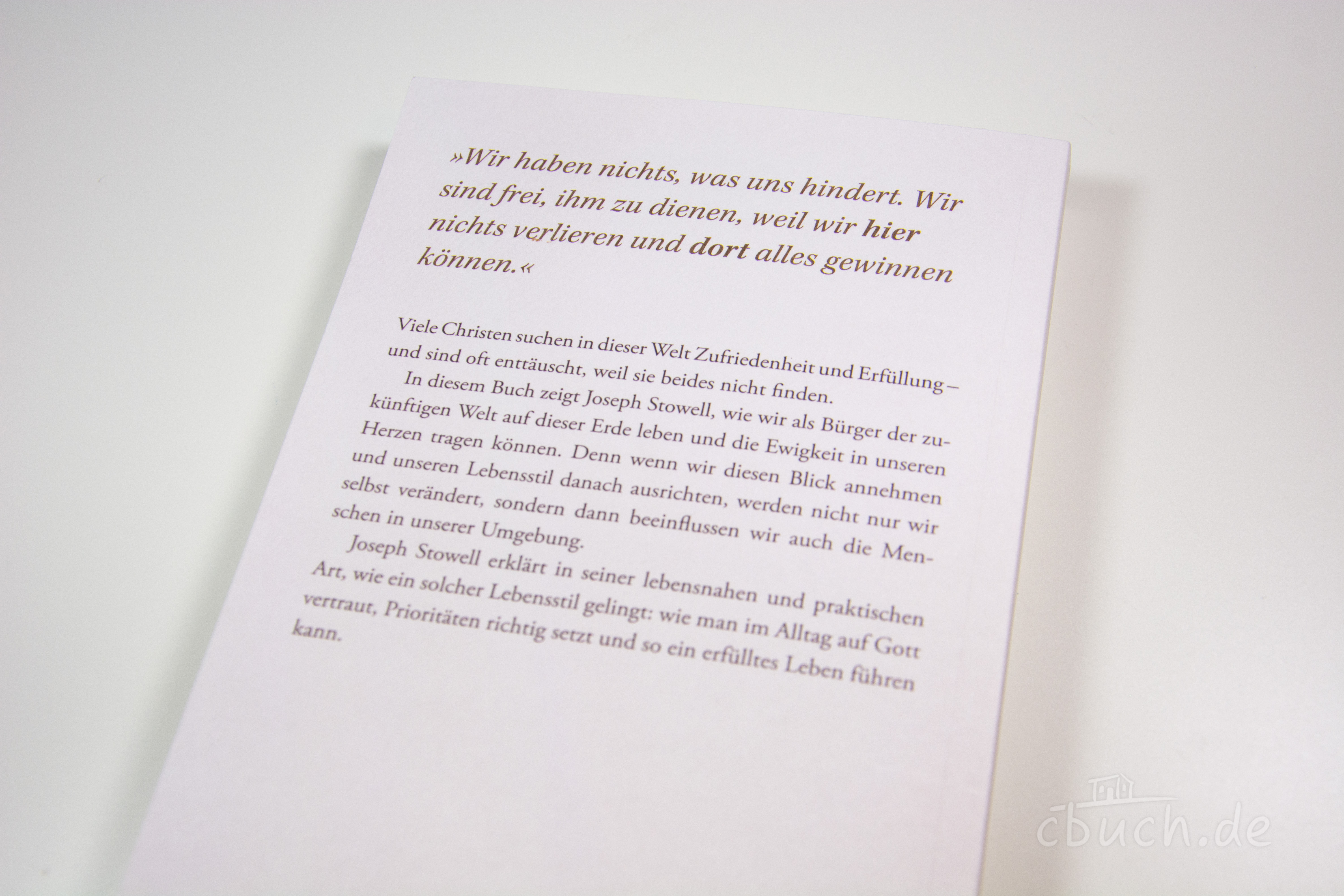 Stowell: Leben im Bewusstsein der Ewigkeit