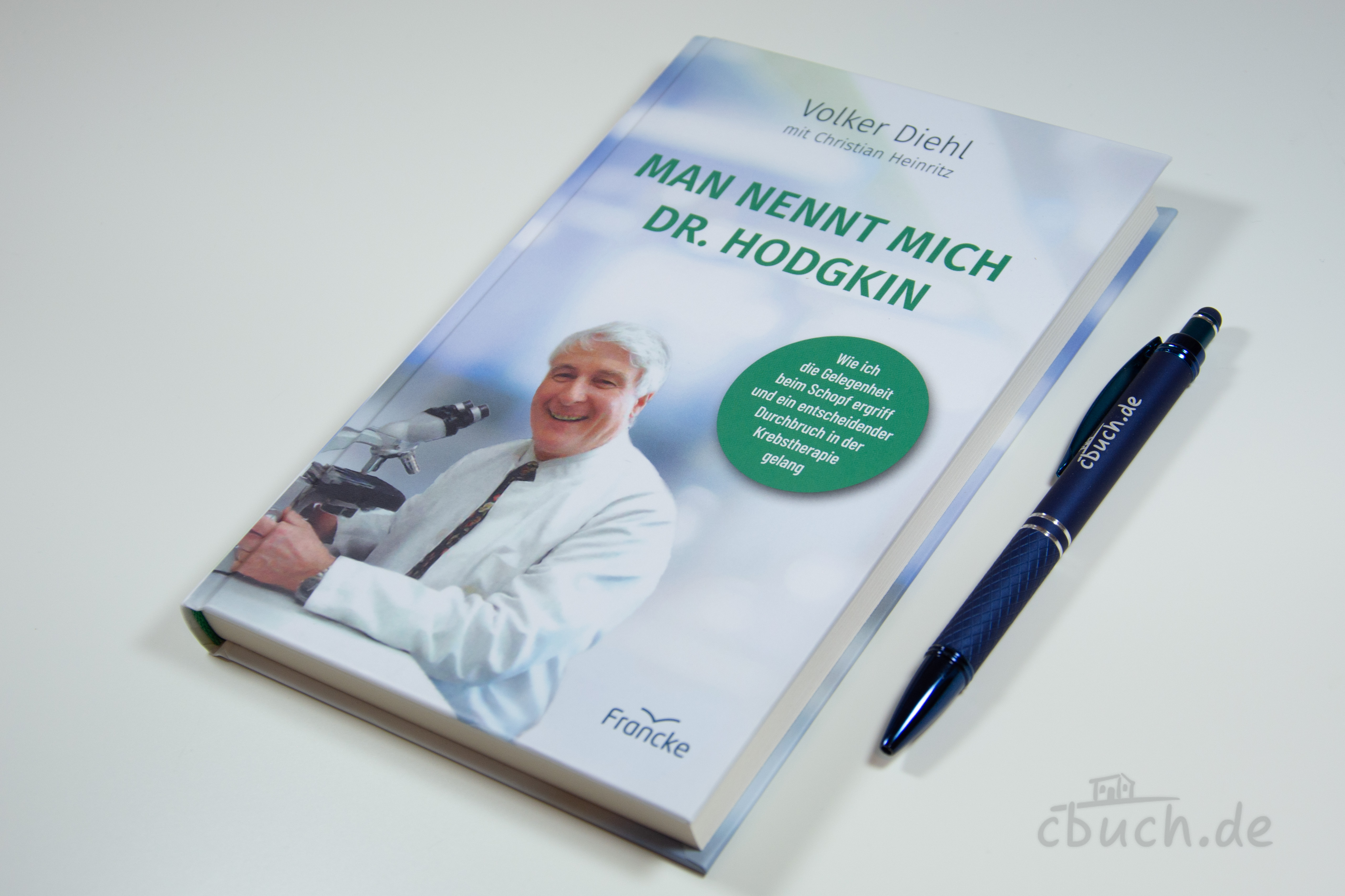 Buchcover Diehl/Heinritz: Man nennt mich Dr. Hodgkin von Francke – über Morbus Hodgkin und einen entscheidenden Durchbruch in der Krebstherapie