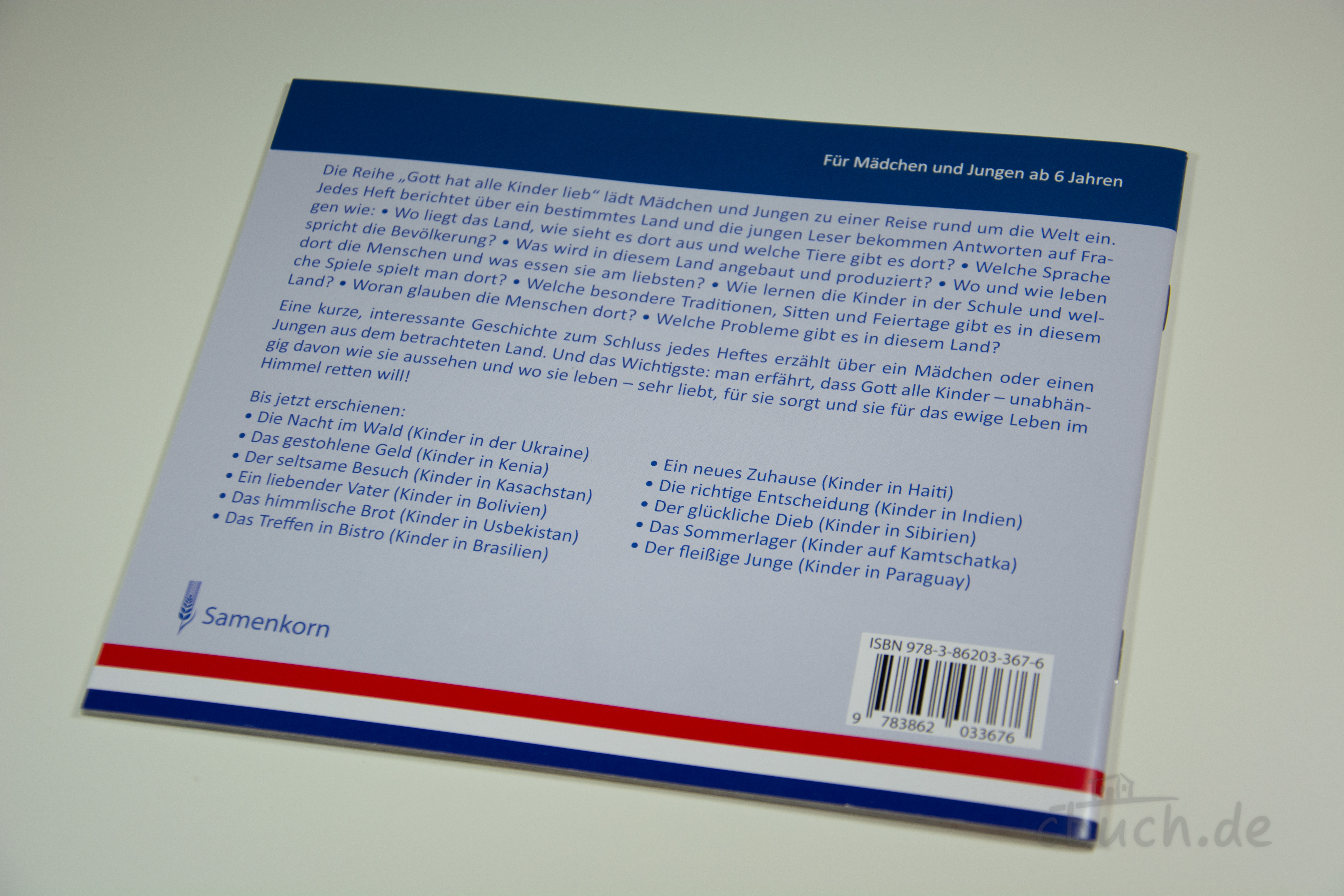 Der fleißige Junge - Kinder in Paraguay (Heft 11) | Rückseite des Kinderhefts Rückseite des Kinderhefts „Der fleißige Junge - Kinder in Paraguay (Heft 11)“ von Samenkorn, Missionsgeschichte für Kinder über Paraguay und Gottes Liebe zu allen Kindern.