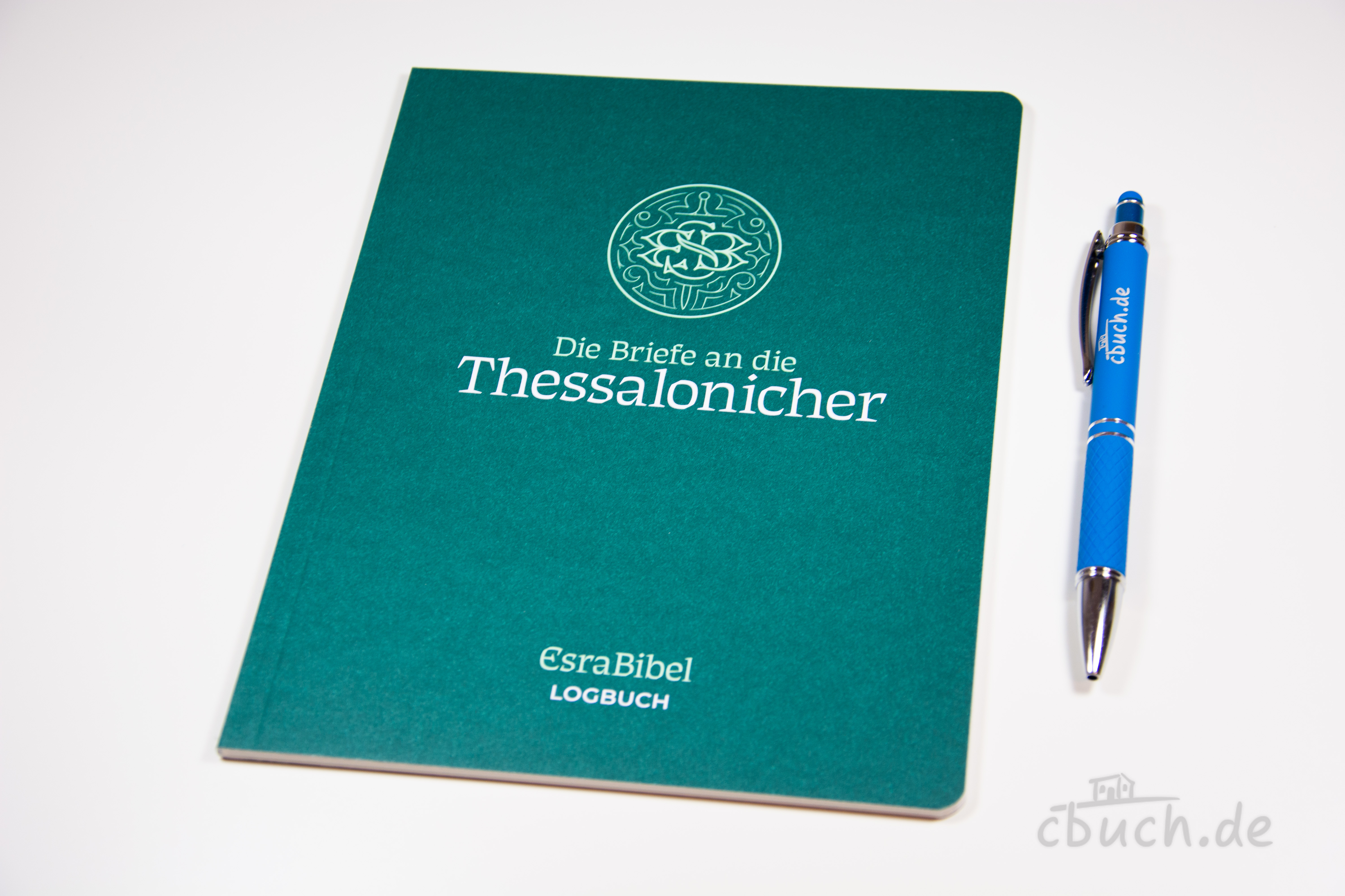 EsraBibel – Logbuch: Die Briefe an die Thessalonicher, CLV EsraBibel – Logbuch: Die Briefe an die Thessalonicher von CLV, grünes Studienheft zur Bibelübersetzung mit breitem Zeilenabstand und Rand für Notizen und Textbeobachtungen