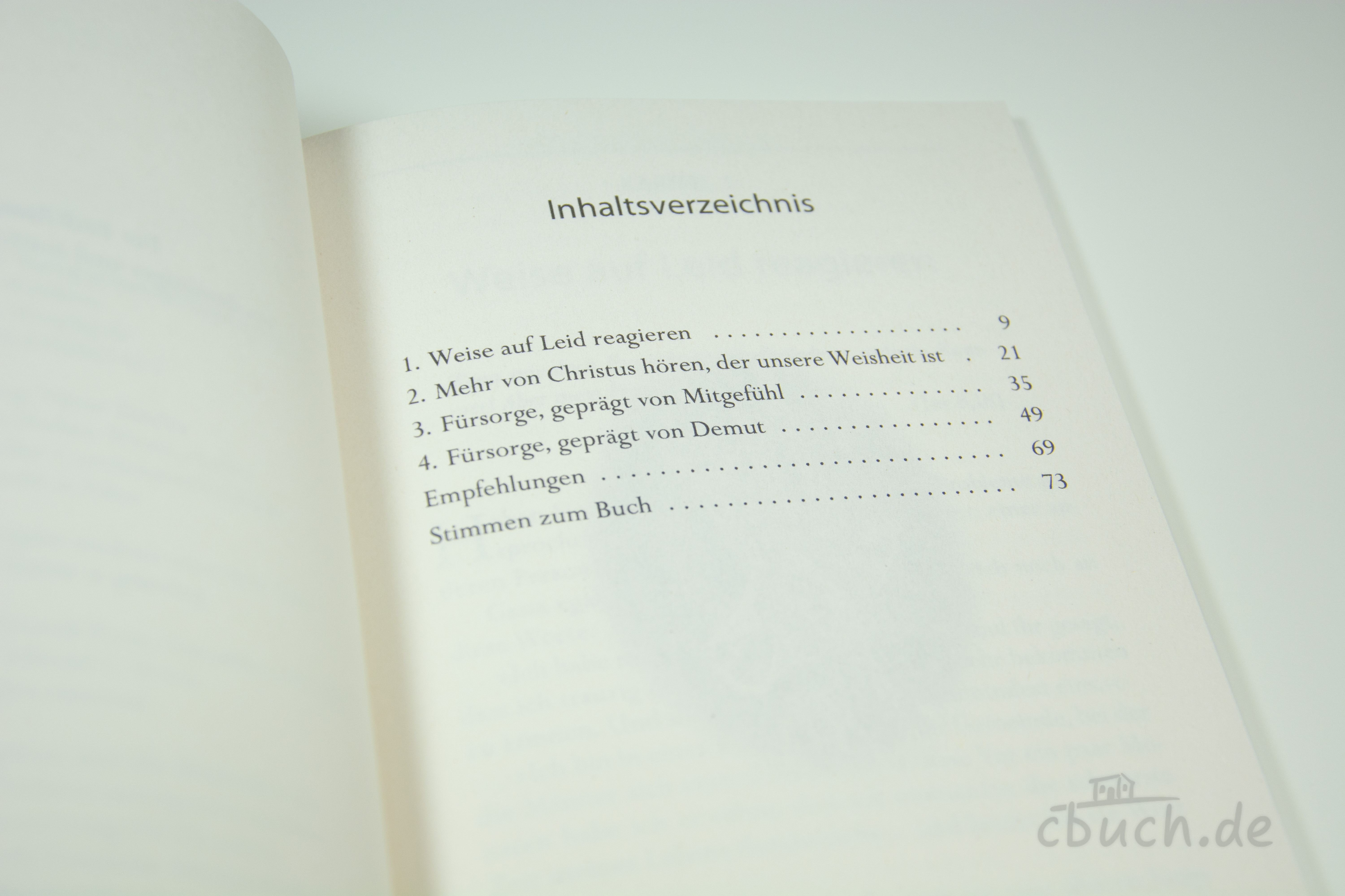 Edward T. Welch: Trauerbegleitung mit Demut und Mitgefühl – Inhaltsverzeichnis Inhaltsverzeichnis des Buches "Trauerbegleitung mit Demut und Mitgefühl" von Edward T. Welch, 3L, mit Kapiteln zu Leid, Mitgefühl, Demut und praktischer Fürsorge für Trauernde.