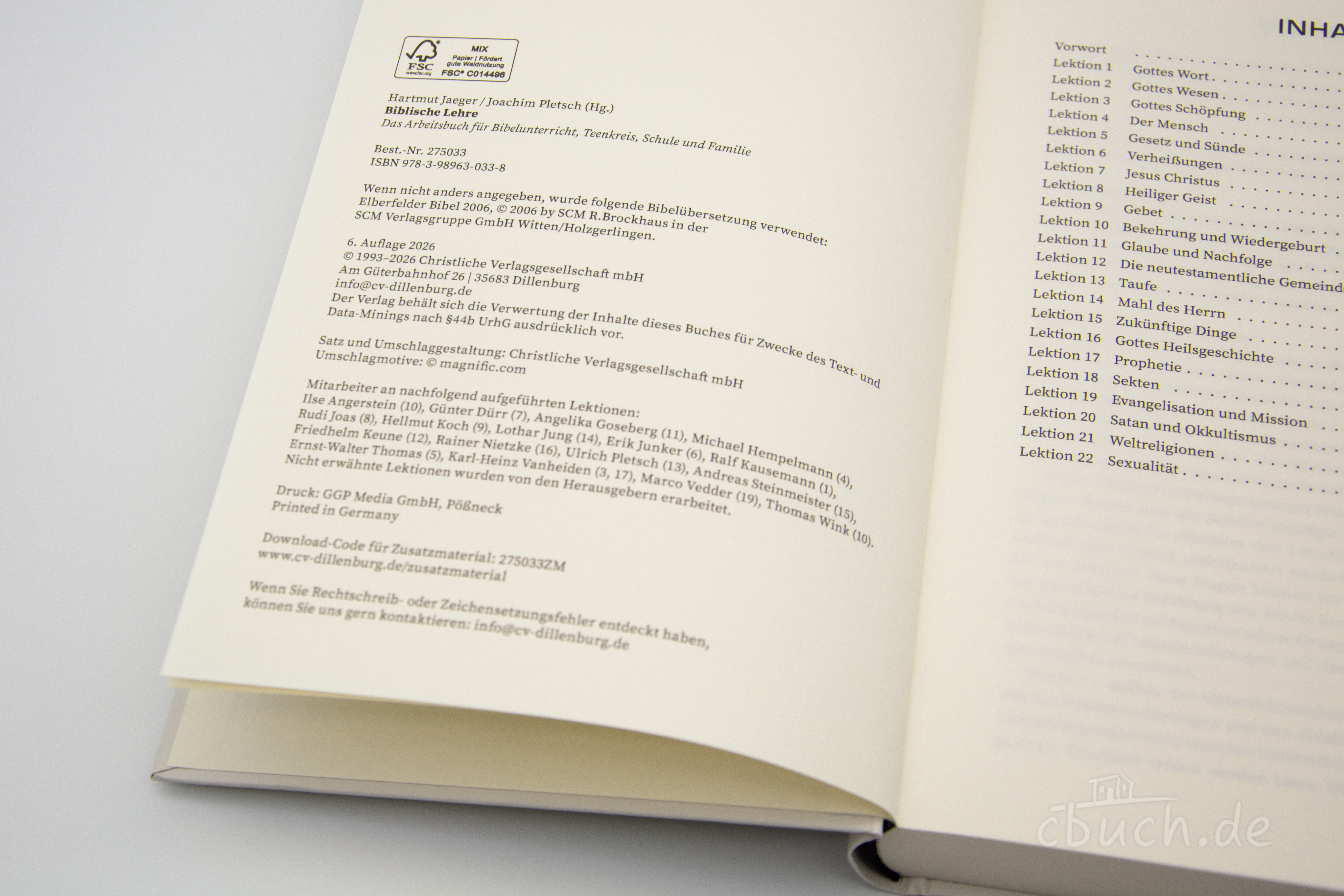 Jaeger/Pletsch: Biblische Lehre