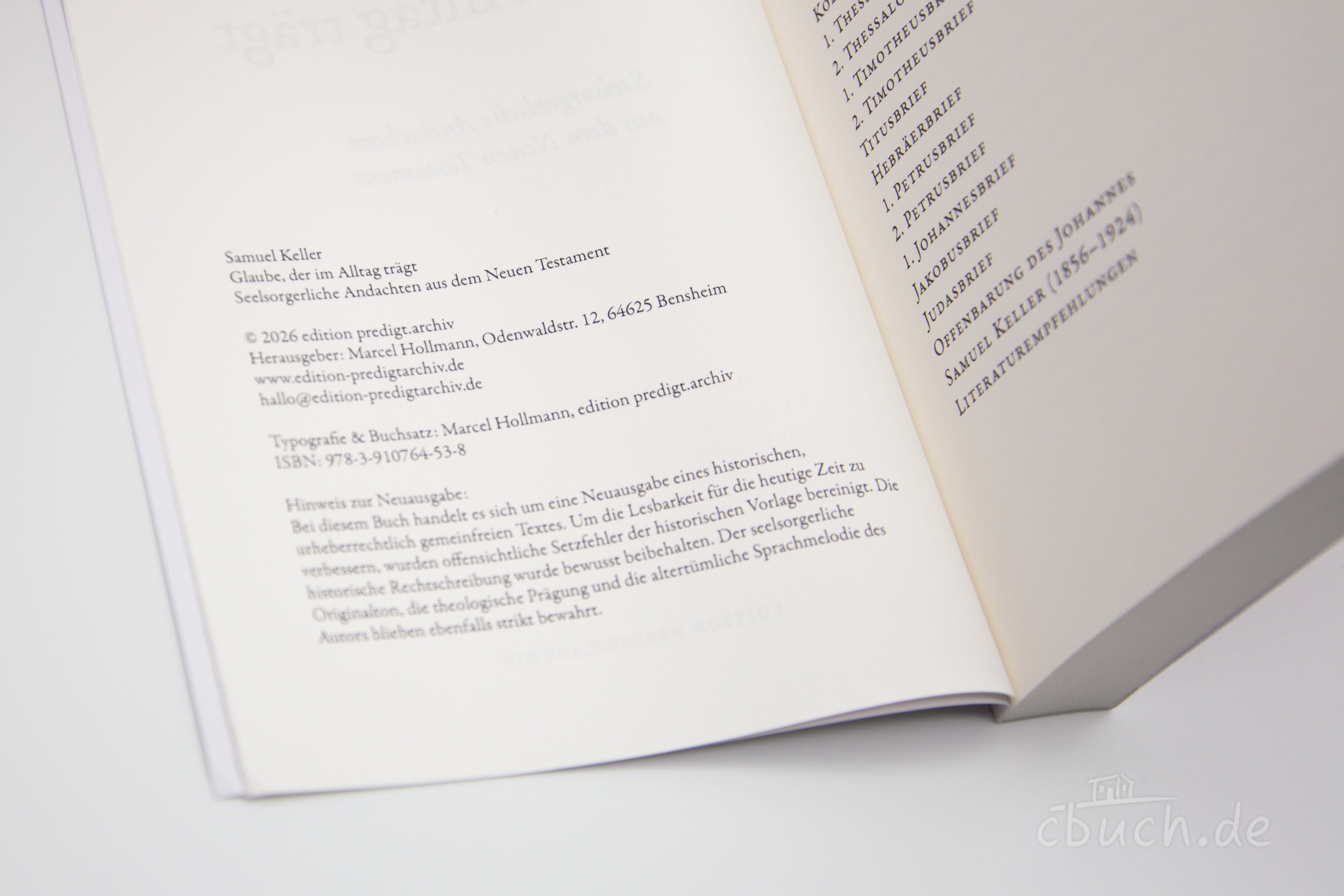 Samuel Keller: Glaube, der im Alltag trägt Samuel Keller: Glaube, der im Alltag trägt