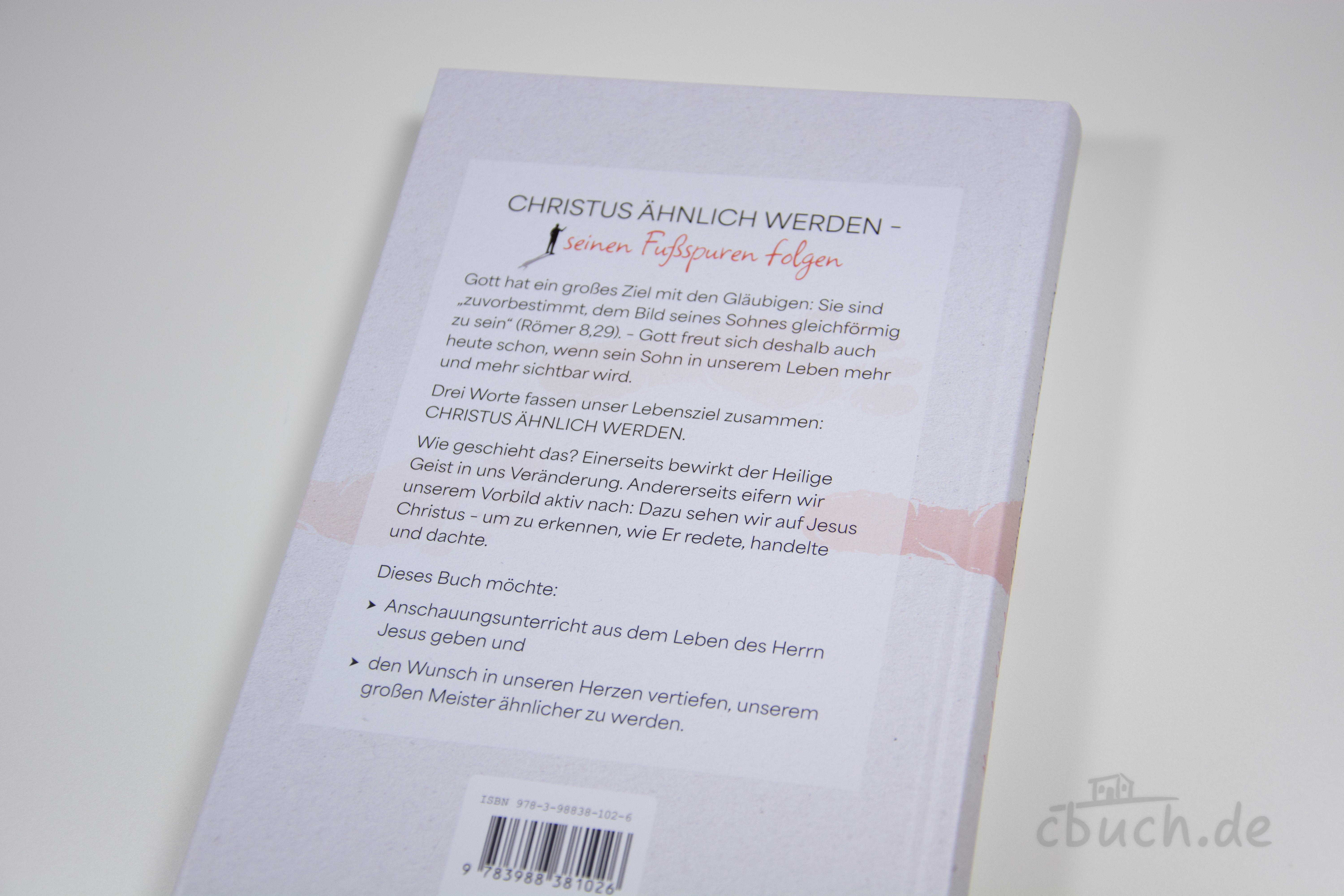 Rückseite des Buches „Christus ähnlich werden“ von Alexander Schneider, CSV – christliches Buch über Nachfolge, geistliche Veränderung und Christus ähnlicher werden