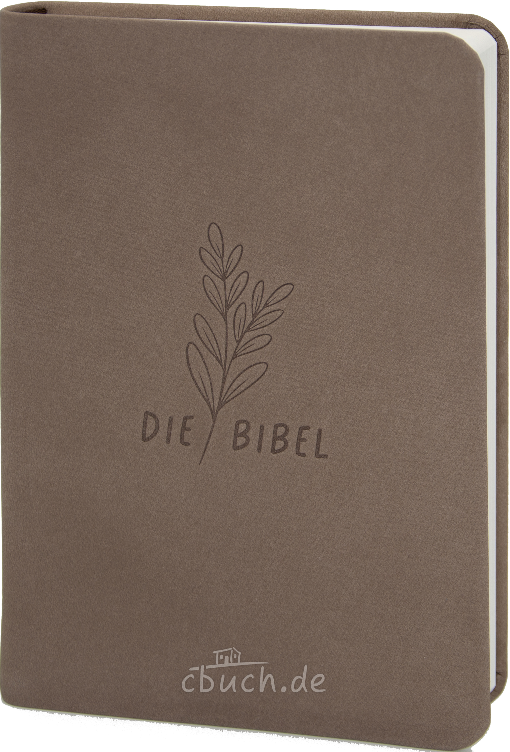 Schlachter 2000 Bibel - Taschenausgabe - Rindleder / Taupe